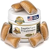 Septic Tank Treatment - 1 Year Supply of Septic Safe Dissolvable Easy Flush Live Bacteria Packets (12 Count) - Best Way to Prevent Expensive Sewage Backups - Made in USA