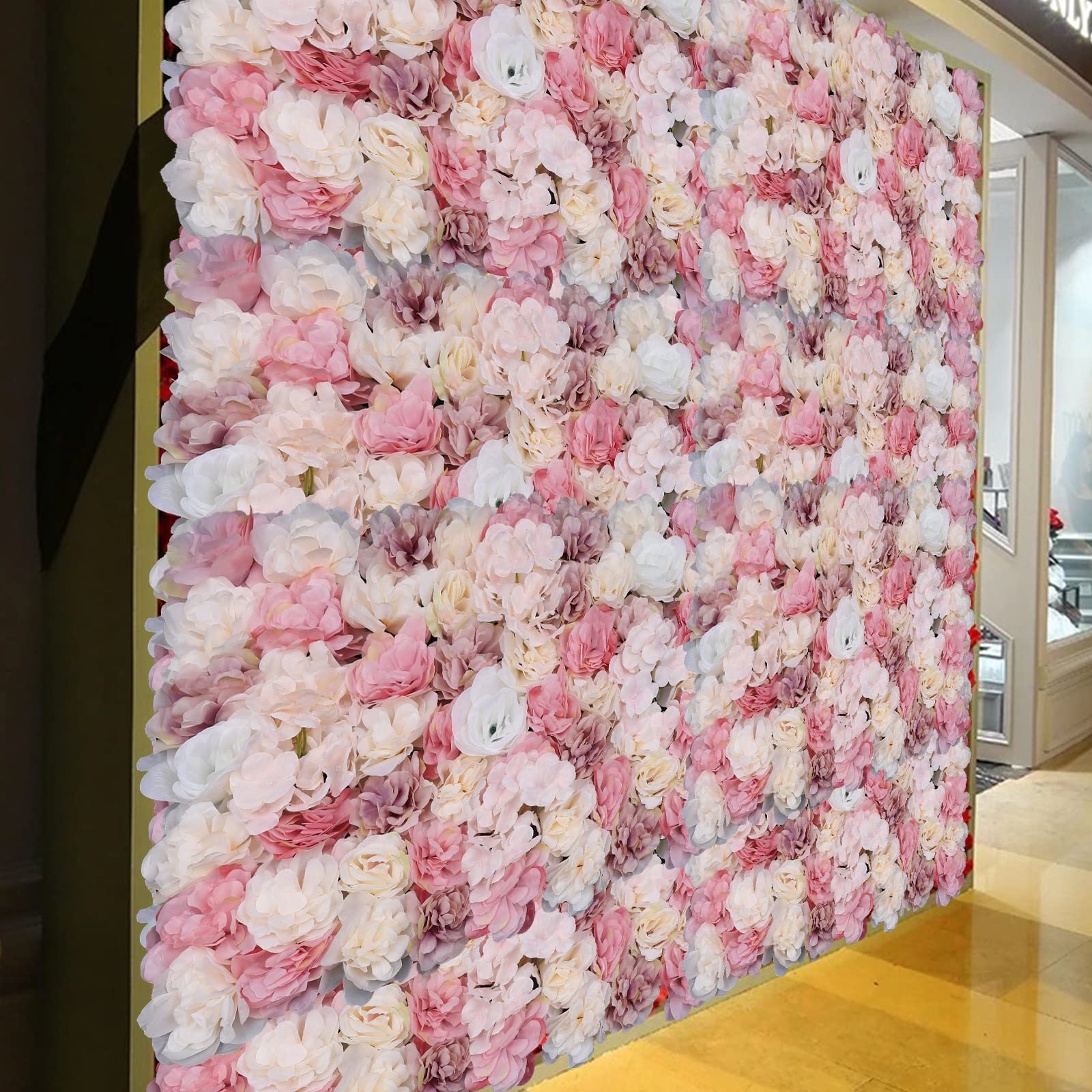Künstliche Blumenwand Rosenwand Kunstblumen Wandpaneele Künstliche Blumen Wanddeko Blumen DIY Hochzeit Straße Hintergrund Für Hintergrund Fotografie Hochzeit Babyparty Geburtstags