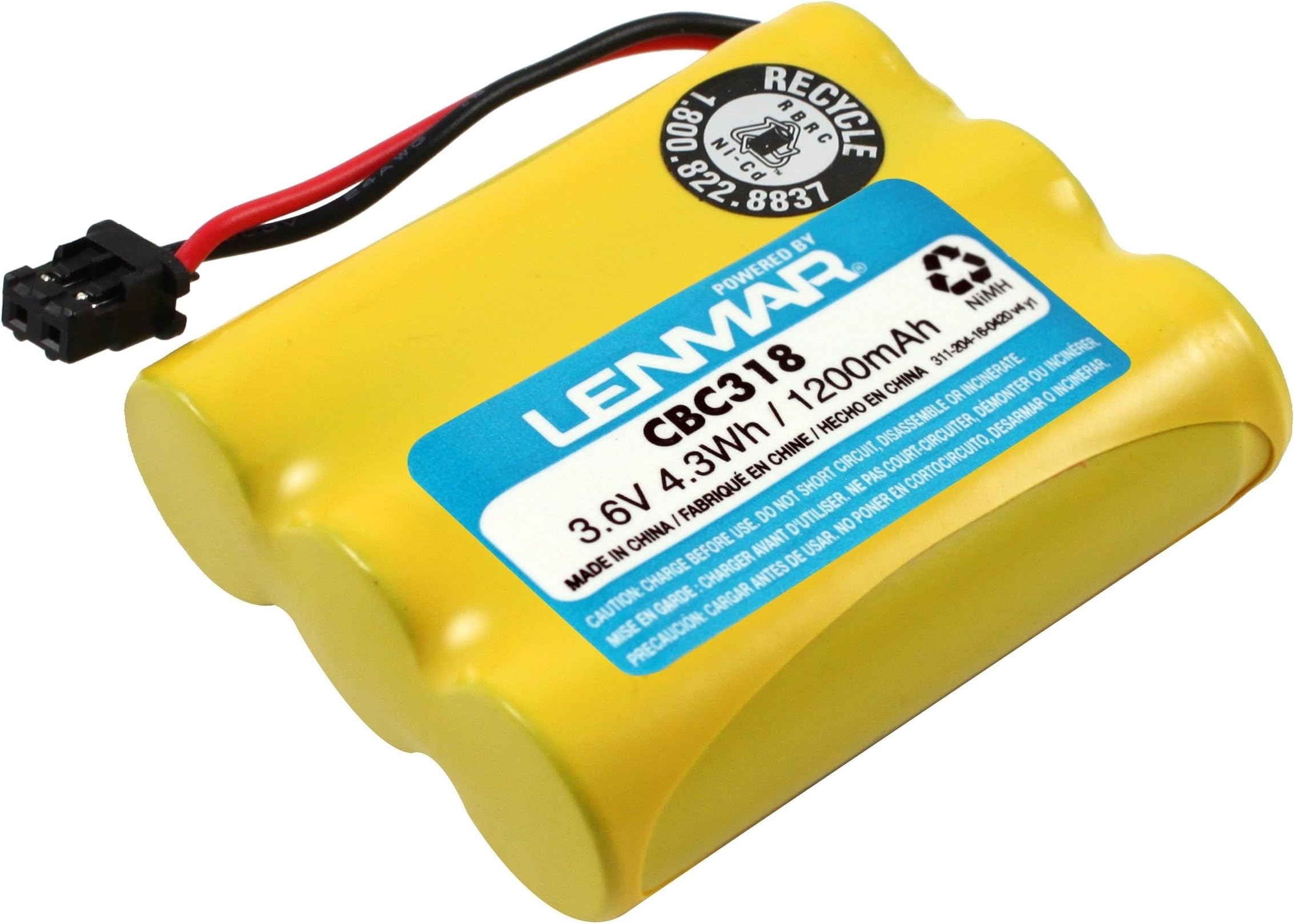 Lenmar Replacement Battery for Panasonic KX-TC Series, Uniden CXAI5198 Series, DXAI5188 Series, DXAI5588 Series Cordless Phones