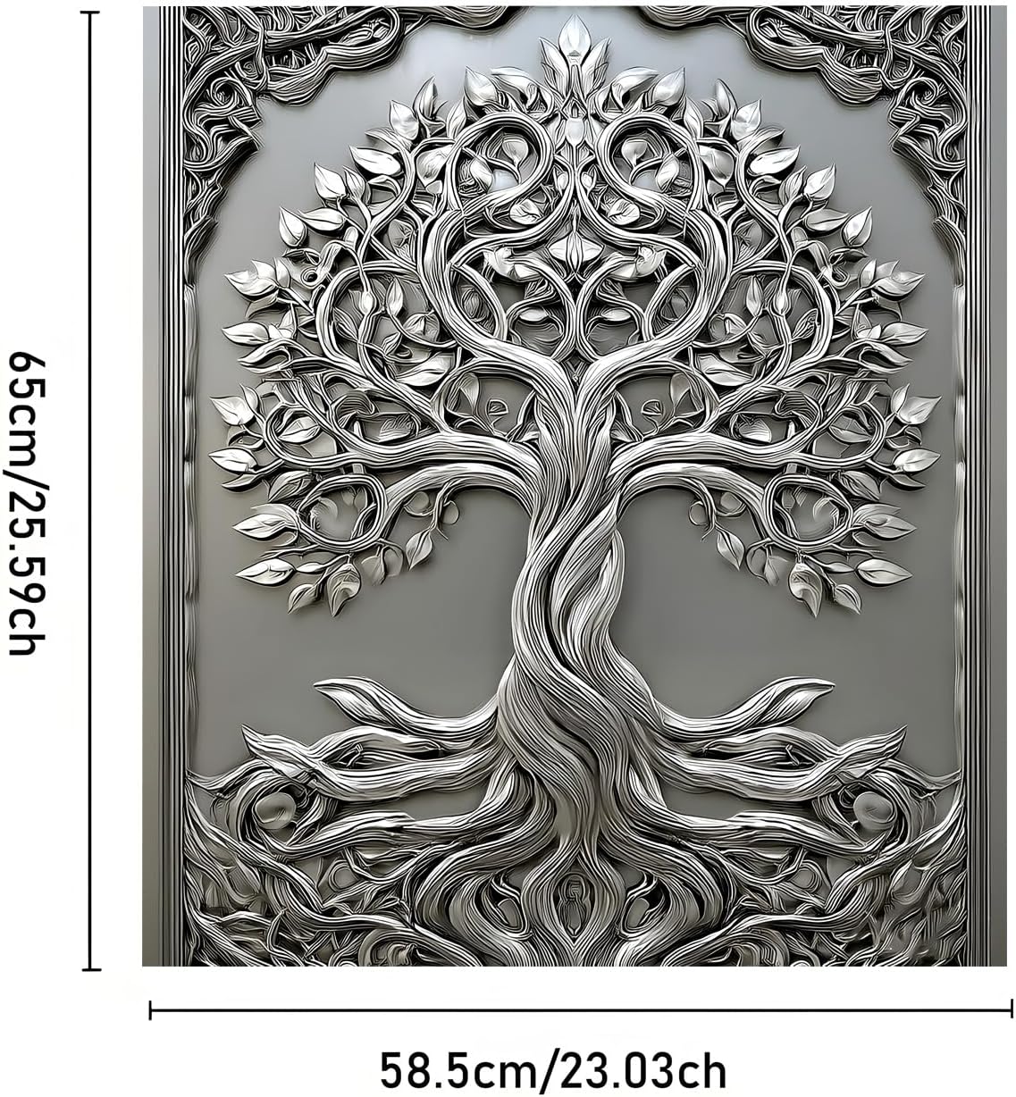 Embossed Tree of Life Dishwasher Magnetic Sticker Decoration, Tree of Life Theme, 23x25.5 inches, Suitable for Dishwasher and Refrigerator, Protective Magnetic Sticker, Kitchen Art Decoration