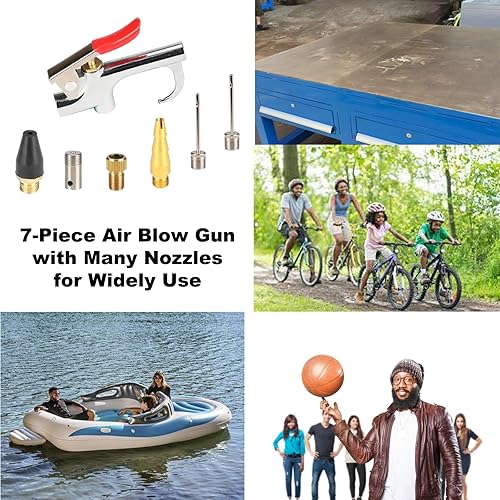 Miniatura 4 de YOTOO Air Compressor Accessories Kit 19-Piece, 14" NPT Air Hose Kit with Recoil 25 ft Air Compressor Hose, Air Blow Gun, Air Hose Fittings, Tire