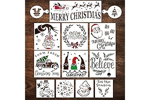 Christmas Craft Stencils: Paint Merry Christmas Signs, Cards, and Cookies!