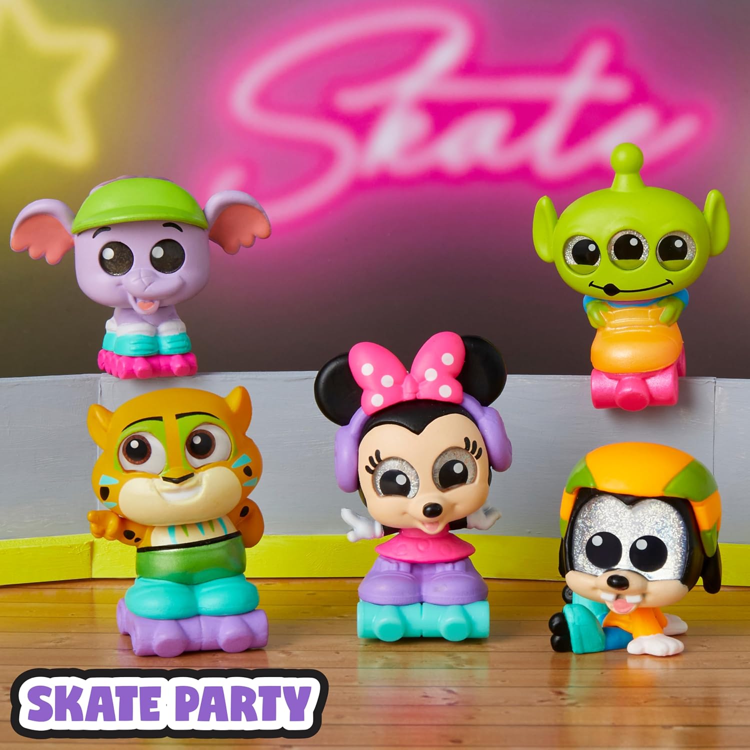 Just Play Disney Doorables Let's Party Mini Peek Collectible Figurines 1.5" Surprise Box Toys for Kids Ages 5+