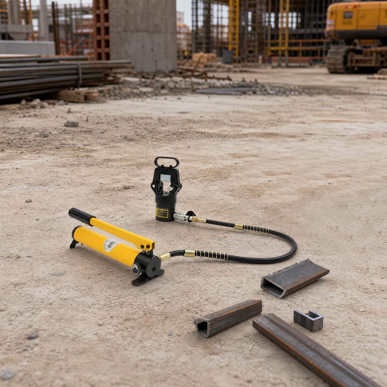 Pinza crimpatrice idraulica 15T da 16 a 500 mm², capicorda pompa manuale
