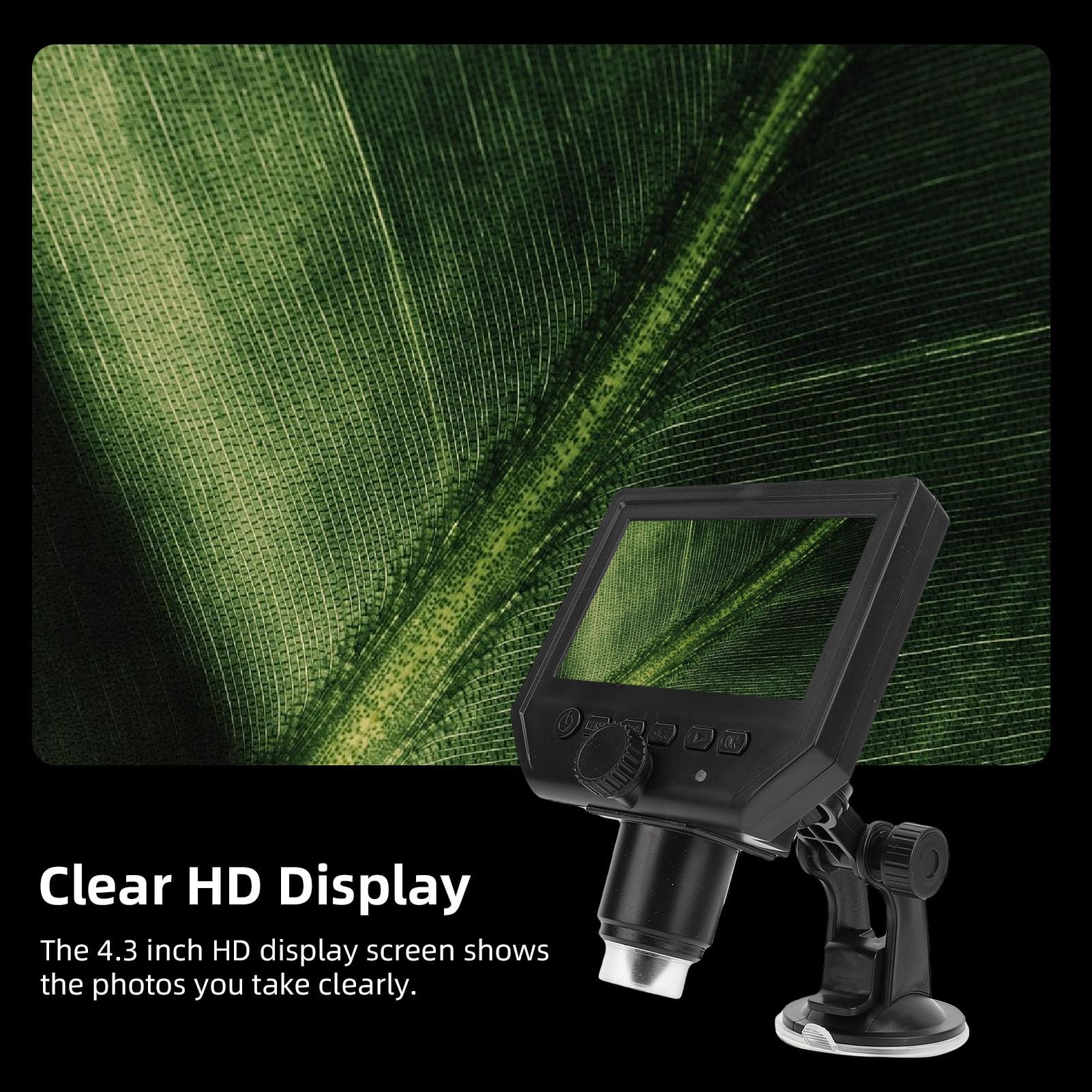 Microscopio Digital, Aumento de 600x, Pantalla HD 1080P de 4,3 Pulgadas, Lupa de Microscopio de Soldadura con Enfoque Automático AF, Conectividad PC, para Adultos y Niños