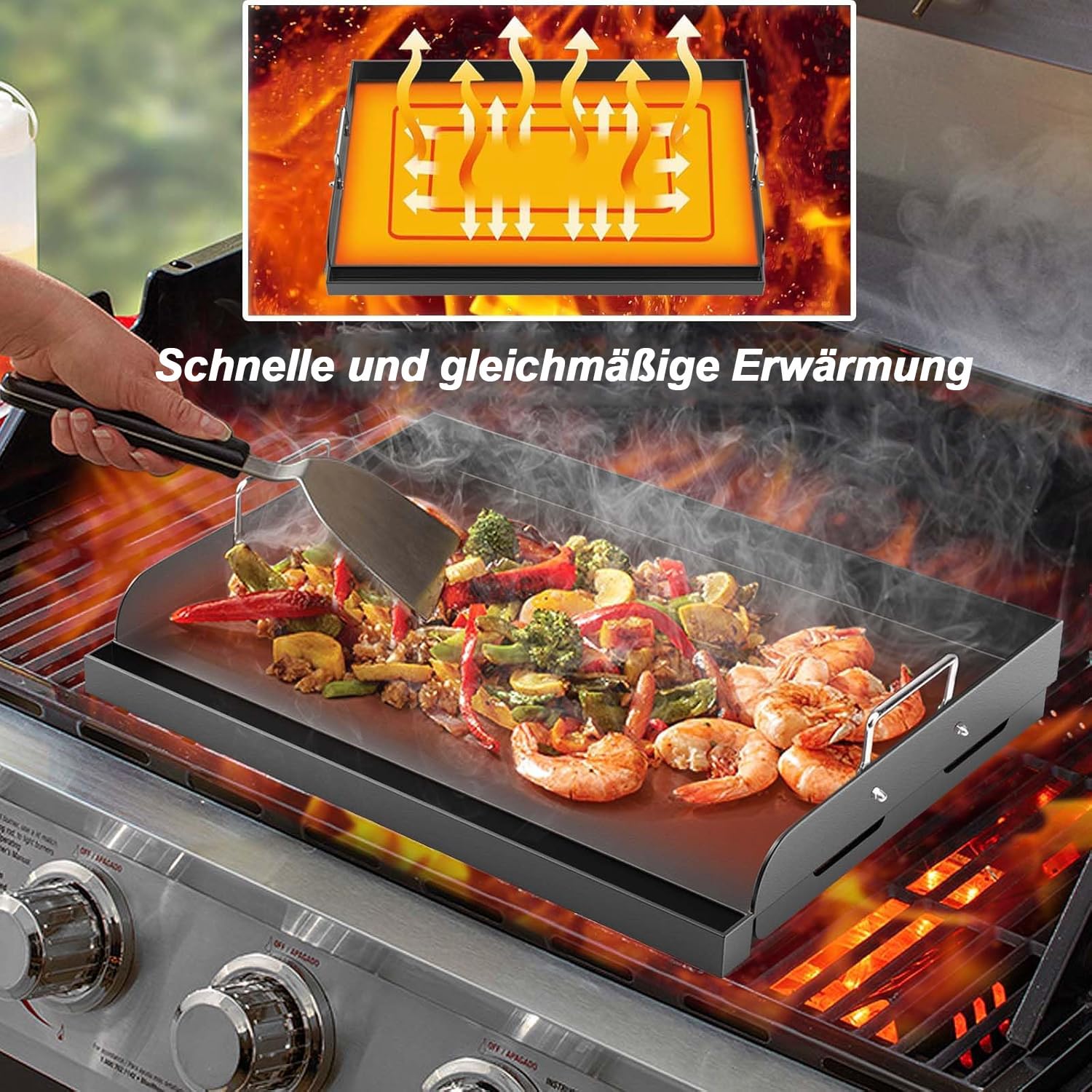 Griglia universale per barbecue Plancha