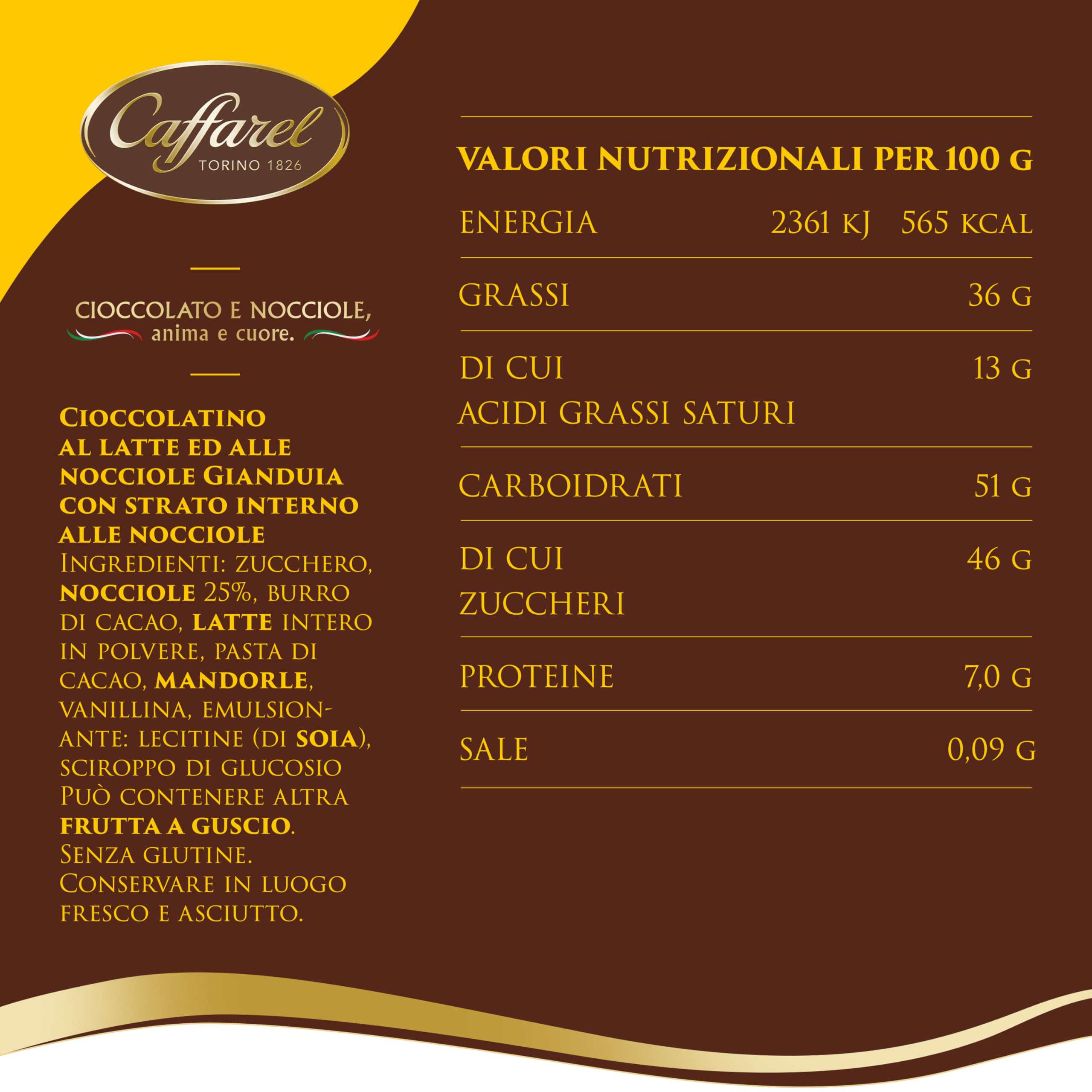 Caffarel Cioccolatini Cremino 3 Strati: crema alla nocciola e due di cioccolato gianduia, 150 grammi