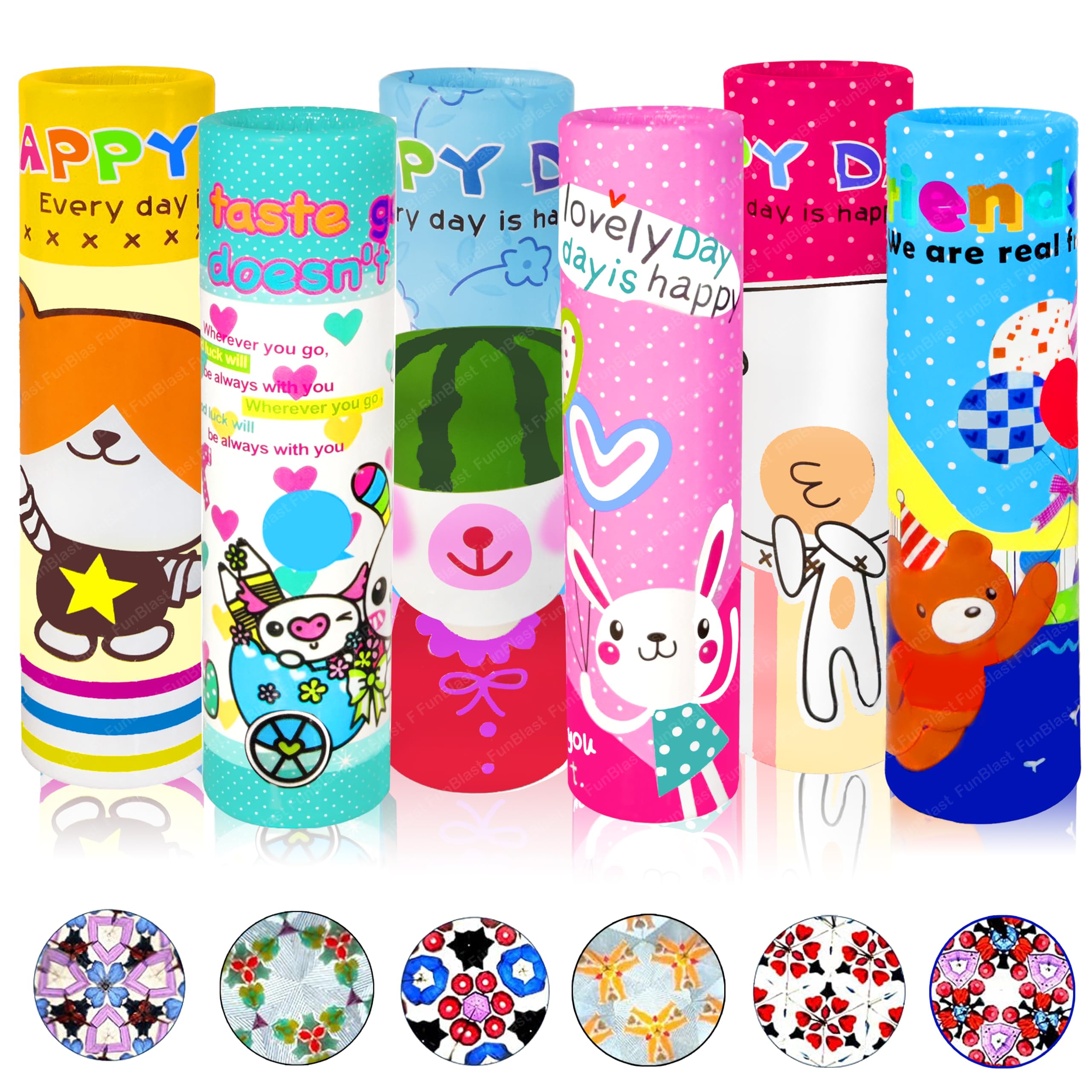 FunBlast Kaleidoscope for Kids, (Pack of 6) Best Birthday Return Gifts for Kid, Magical Kaleidoscopes, Kaleidoscope for Kids Return Gift, Toy for Kid, (Color May Vary)