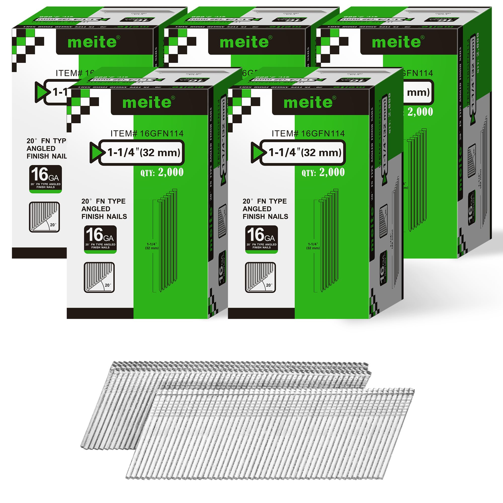 Meite 2 Inch Finish Nails - 2000 PCS -23 Meite 2 Inch Finish Nails - 2000 PCS -23
