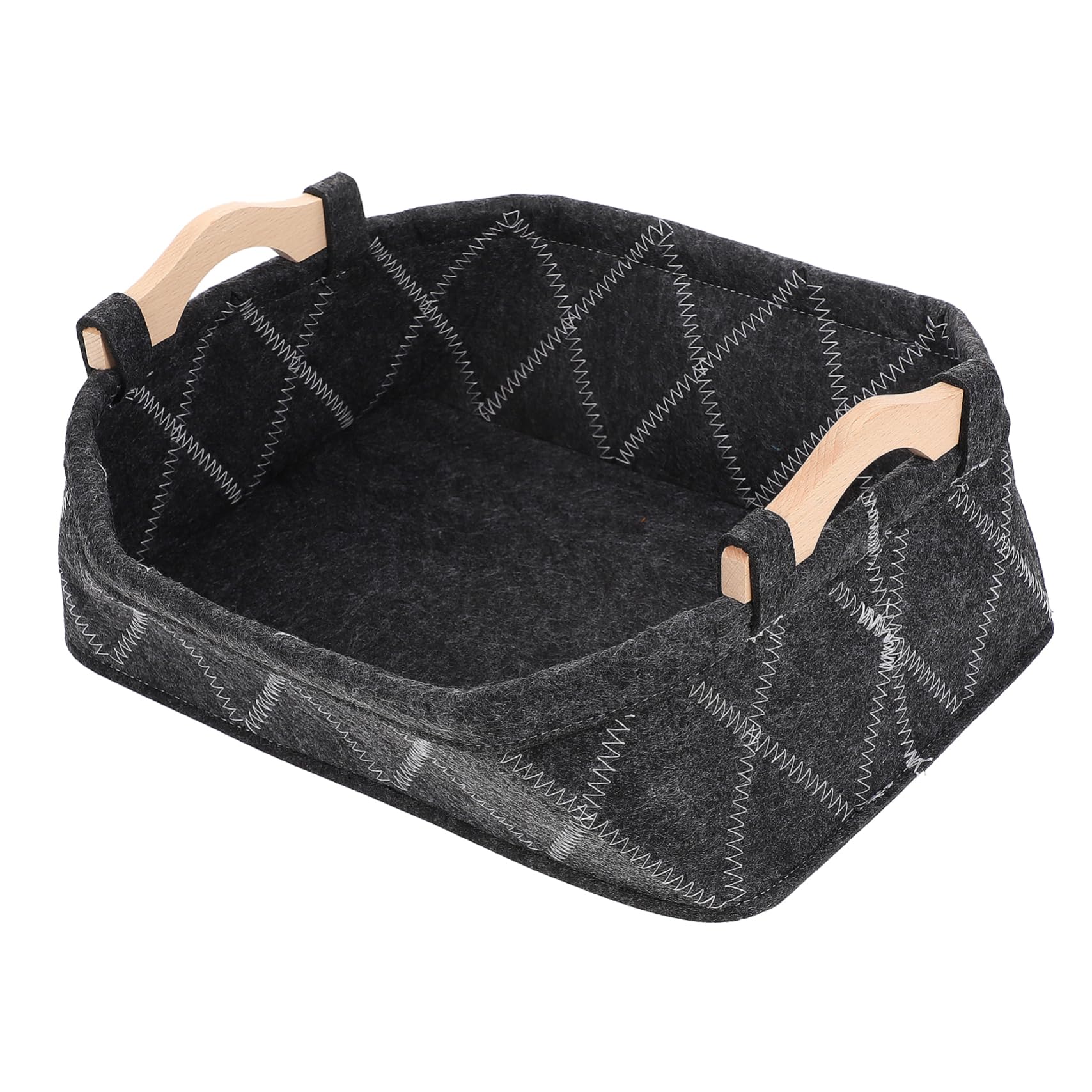Panier De Rangement En Coton Tressé - Style Corbeille Avec Boule Colorée - Pliable, Lavable, Pour Bureau Ou Maison