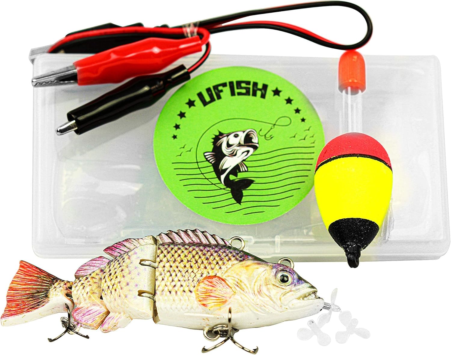 UFISH 3.5" Electric Live Bait, Robotic Fishing Lure - Swimming Wobbler - Bass Bait - Fishing Lure for bass - Rechargeable Fishing Lure