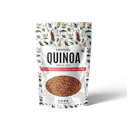 CEREAUSLY Quinua roja orgánica 1 Lb Boliviana Real Sin OMG Kosher Sin gluten