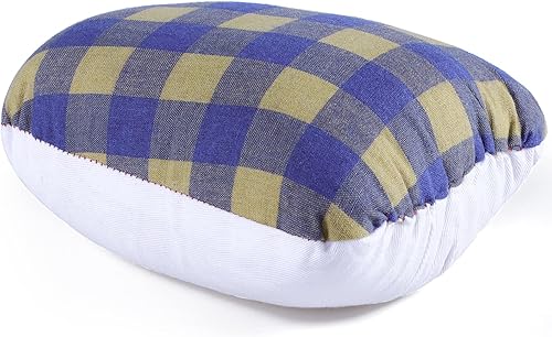 MOLIGOU Jamón de sastres, herramienta de prensado para planchar, jamón de costura para dardos, mangas, costura curva (cuadros azules y amarillos)