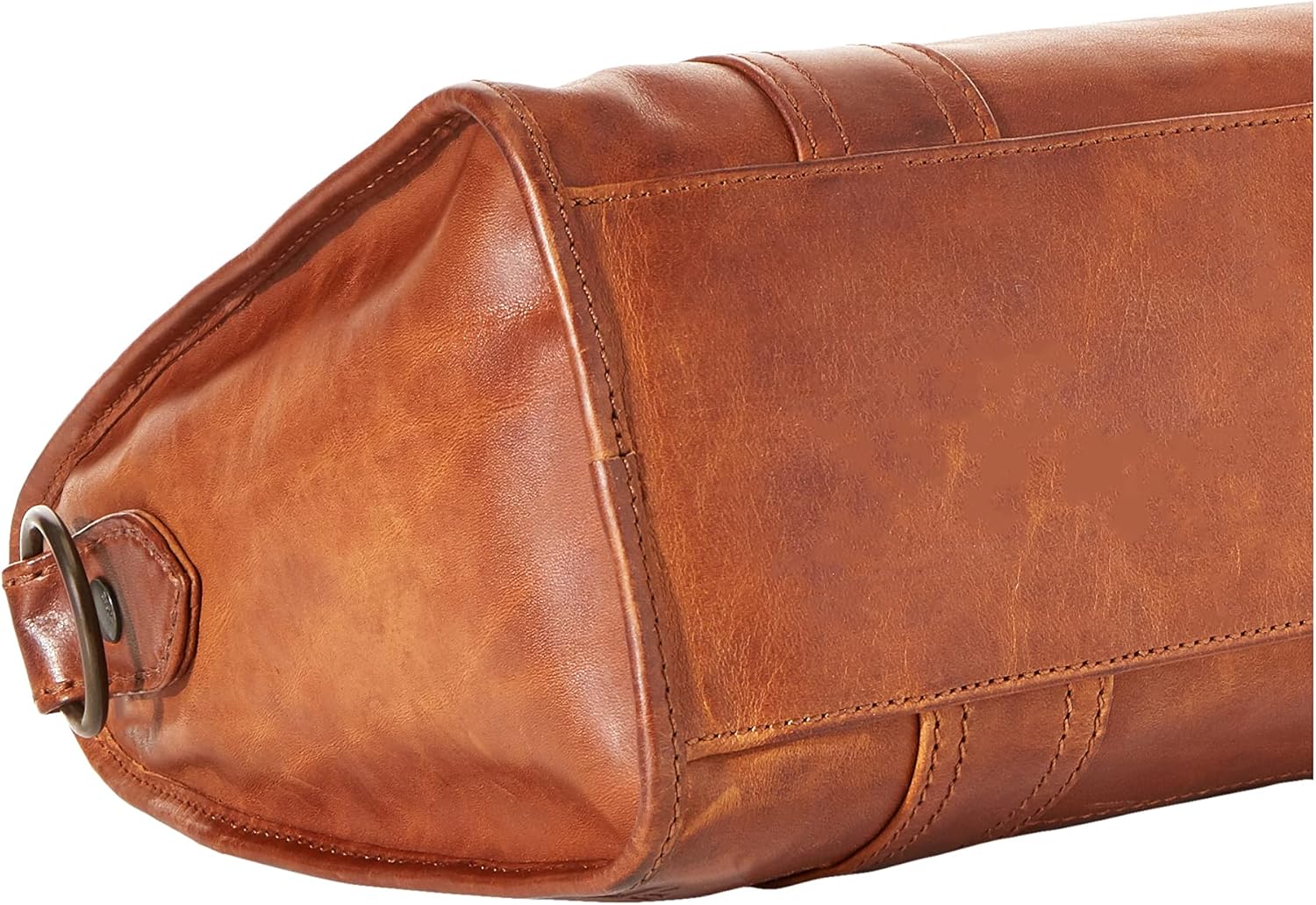 Frye Women's Melissa Zip Satchel Leather Handbag with Adjustable Shoulder Strap & Top Handle