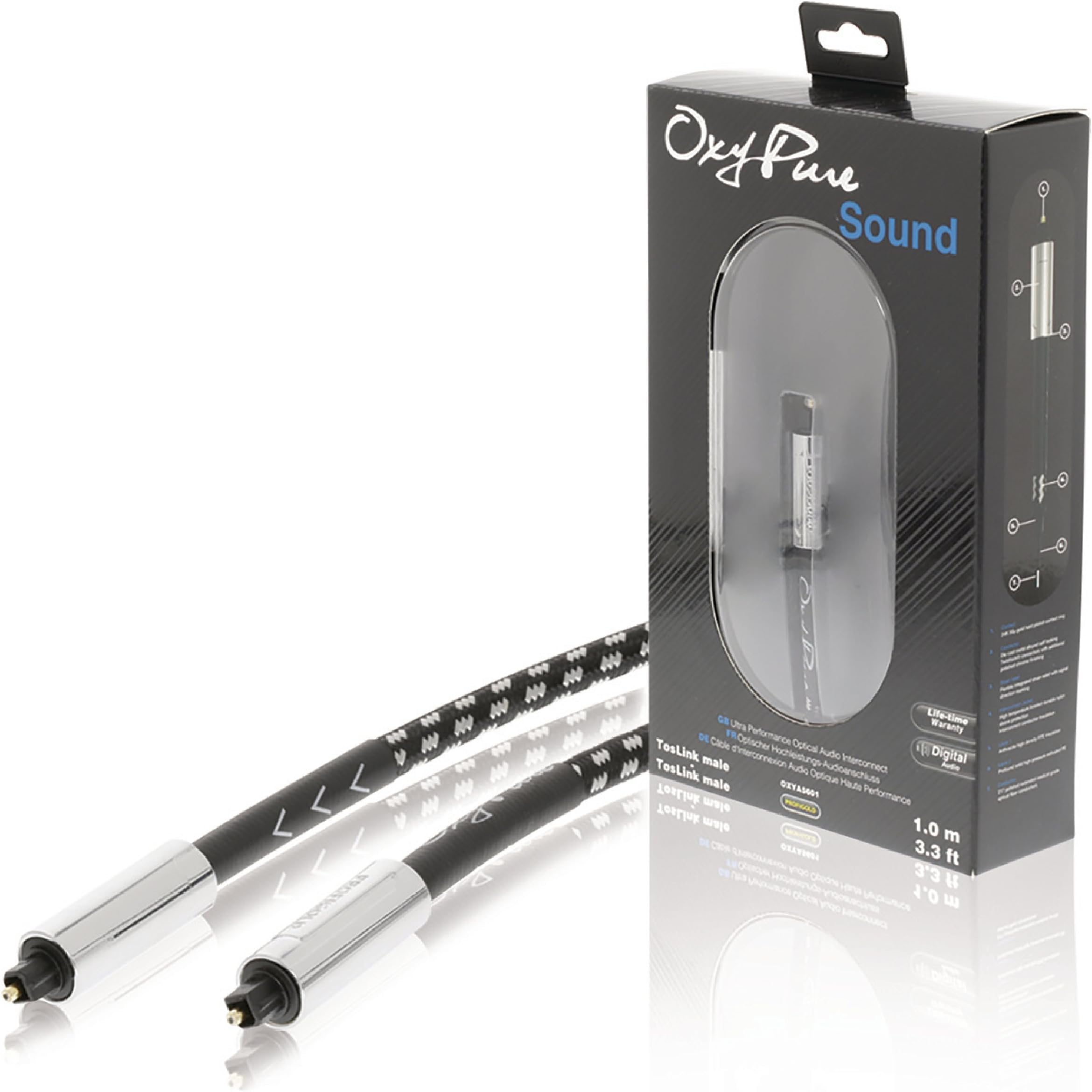 1m Ultra Performance Multi Core Optical TOSLINK Interconnect Cable
