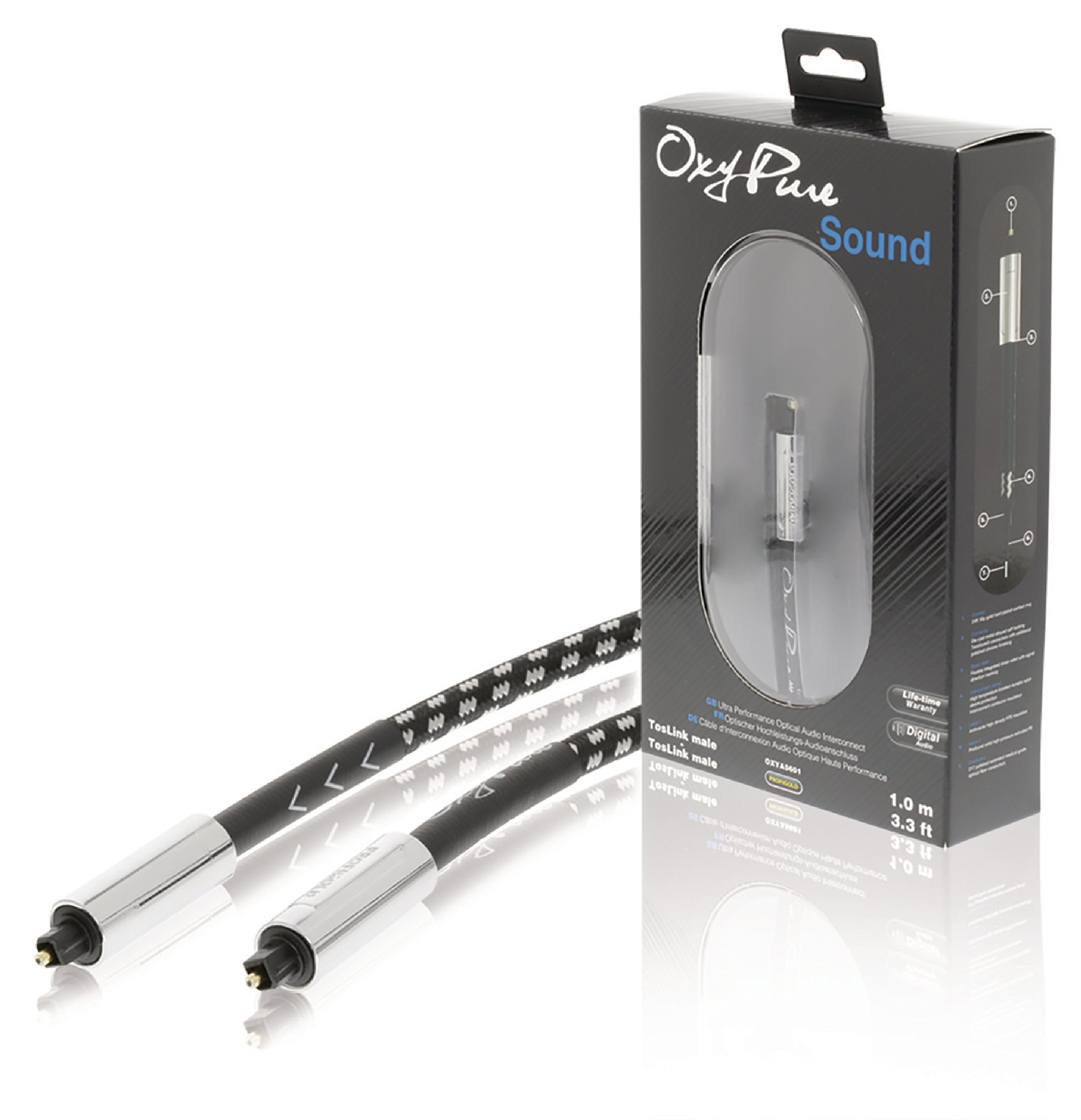 1m Ultra Performance Multi Core Optical TOSLINK Interconnect Cable