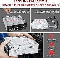 Vista 6 de Pyle Boat Bluetooth Marine Stereo Receiver - Marine Head Unit Din Single Stereo Speaker Receiver - Wireless Music Streaming, Hands-Free Calling, CD