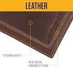 Carhartt Men's Top Grain Leather Passcase, Contrasting Stitch