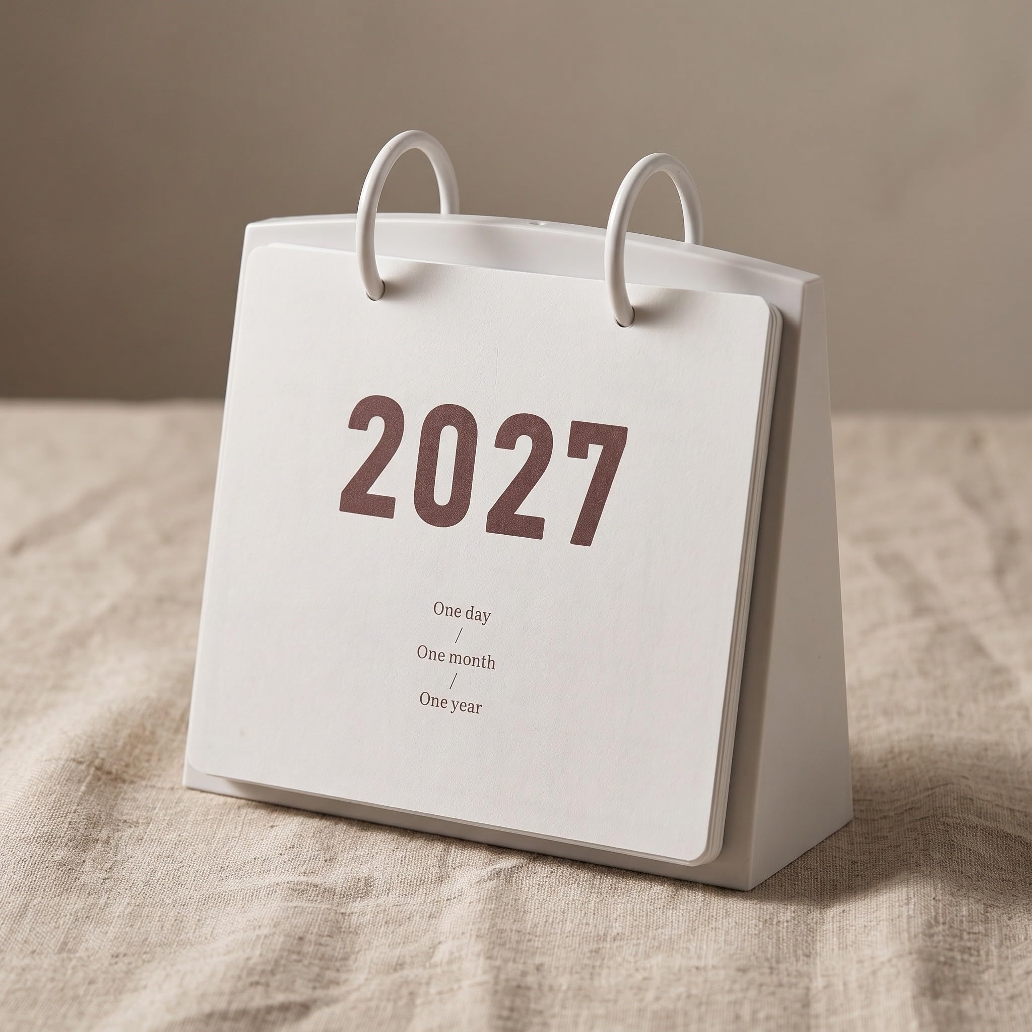 Veemoon Calendario de escritorio mensual 2027 con soporte, calendario de