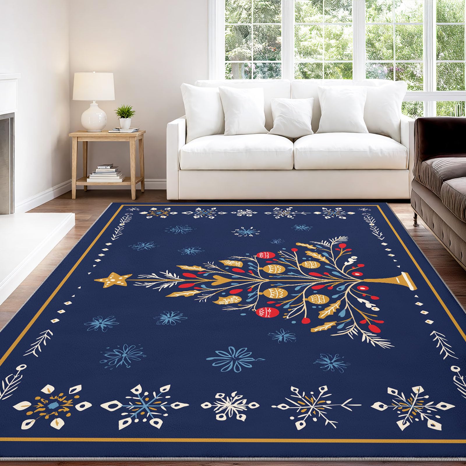 Folk Choinka, zmywalny, niski runo, 80 x 150 cm, do salonu