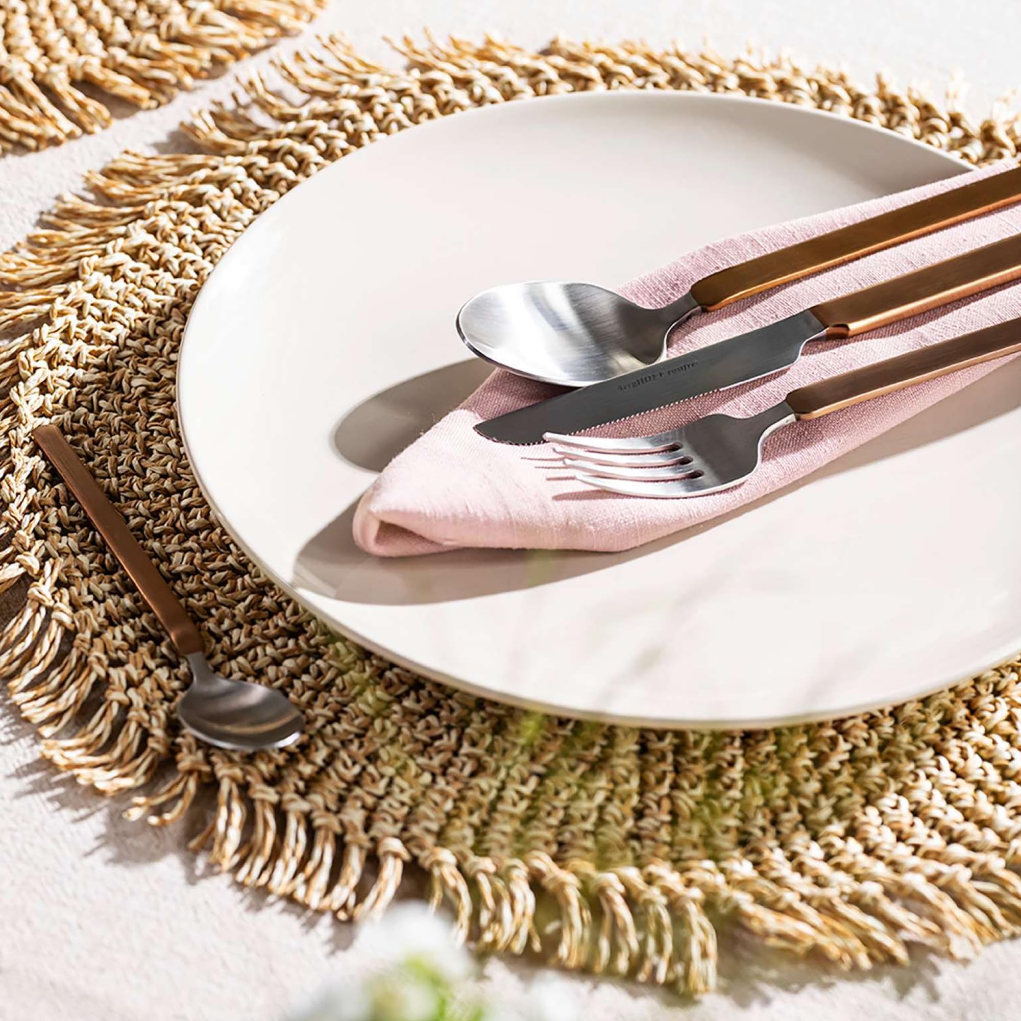 BergHOFF Home Besteck Set für 4 Personen - Besteckset 20tlg. aus Edelstahl – Rosegold Geschirrset spülmaschinenfest – Essservice Set