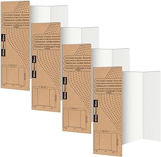 Rsgift 48 x 36 Tri-fold Poster Boards,Premium Corrugated Presentation Boards with Double Sided Tapes,Display Boards for School Project,Exhibitions,Business Presentation(4 Packs)