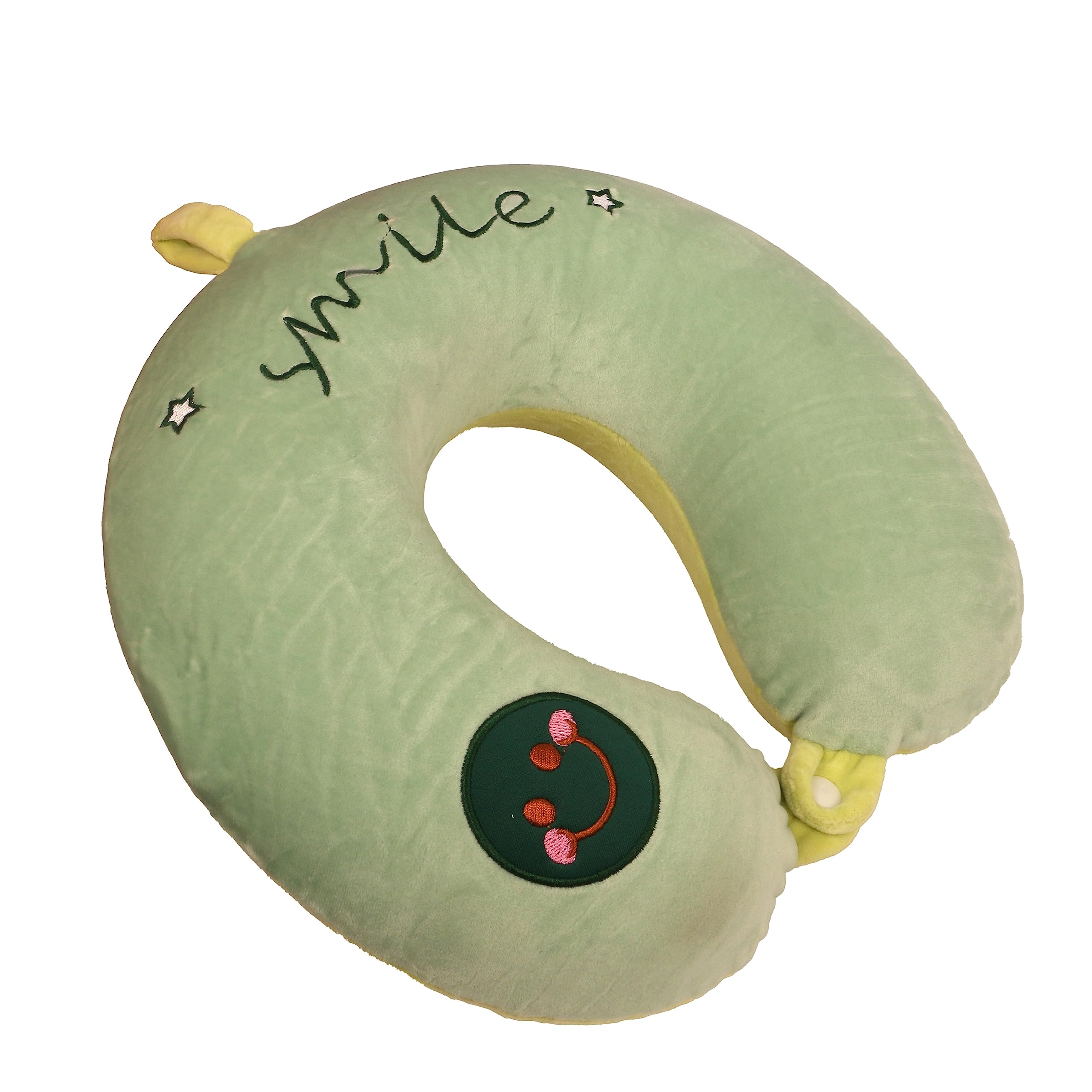 SKYLOFTS 100% Cotton Panda Neck Pillow for Boys & Girls for Car, Train, Flight, Bus - Microfibre Travel Cushions with Sleeping Eye Mask- Kids (Memory Foam)-image-13