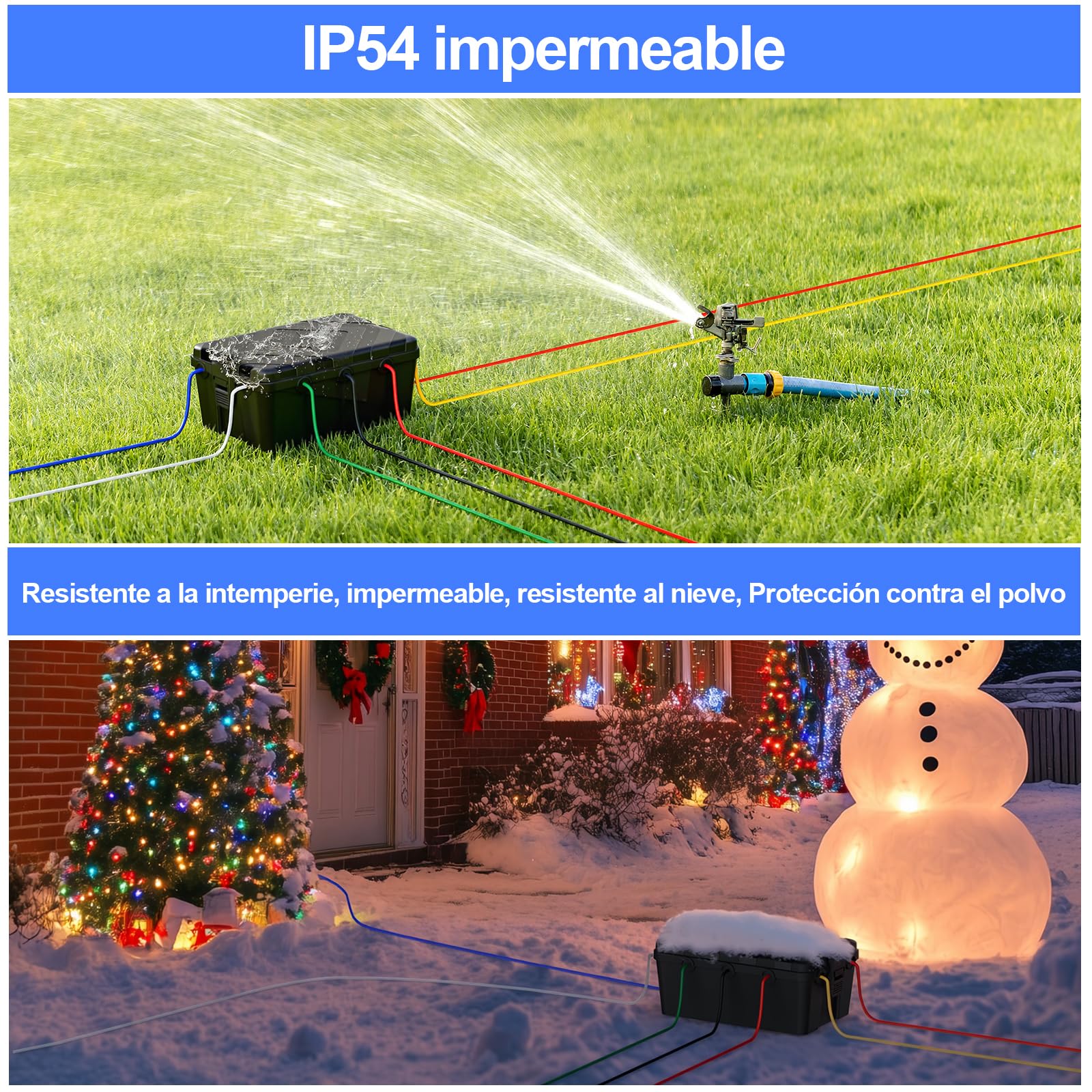 Caja Estanca Exterior Electrica, Apritsce 2 Piezas Caja Electrica Exterior Impermeable IP54, Caja Estanca Caja Regleta Enchufes, Caja Cables para Cables de Extensión, Enchufes de Jardín