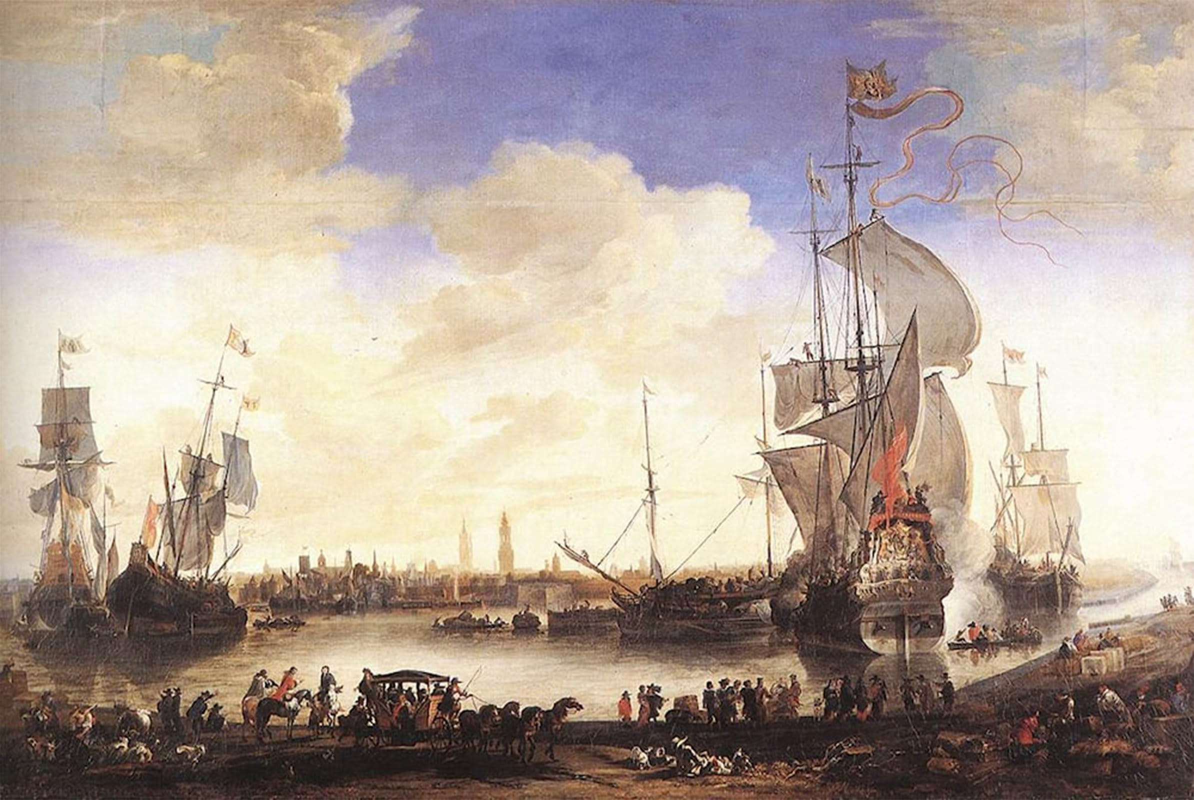 ARTXLXXBN Famous Print Painting Colorful Art Print the Handelskom At Bruges by Hendrik Van Minderhout Canvas Art Decorations for Home Decor 60x90cm