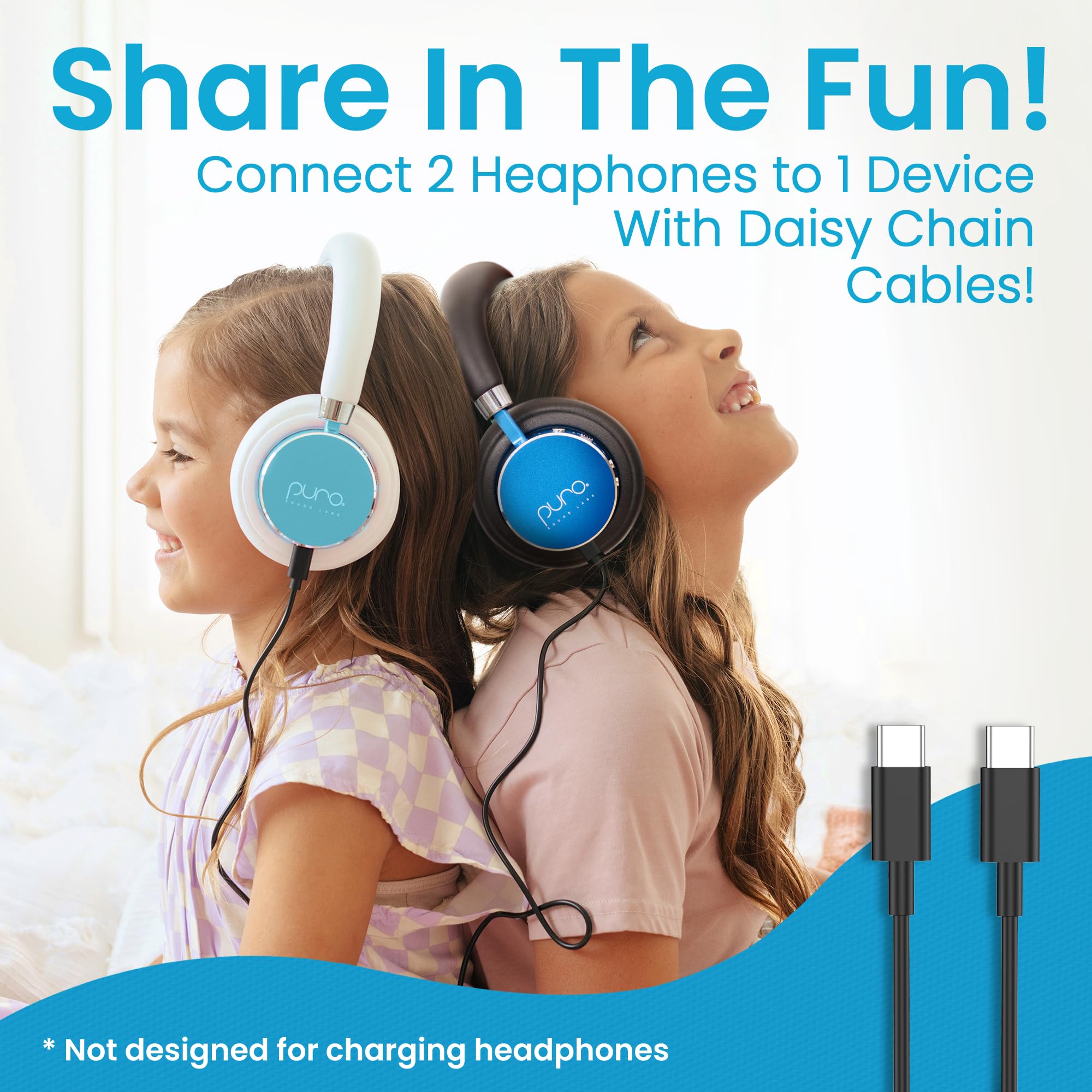 Puro Sound Labs BT2200 Plus Kids Bluetooth Kopfhörer - Lautstärkebegrenzung 85dB, Studio-Grade Audio, Over-Ear & Comfy Design, 20 Stunden Akkulaufzeit, einfach zu verbindende kabellose Kopfhörer für