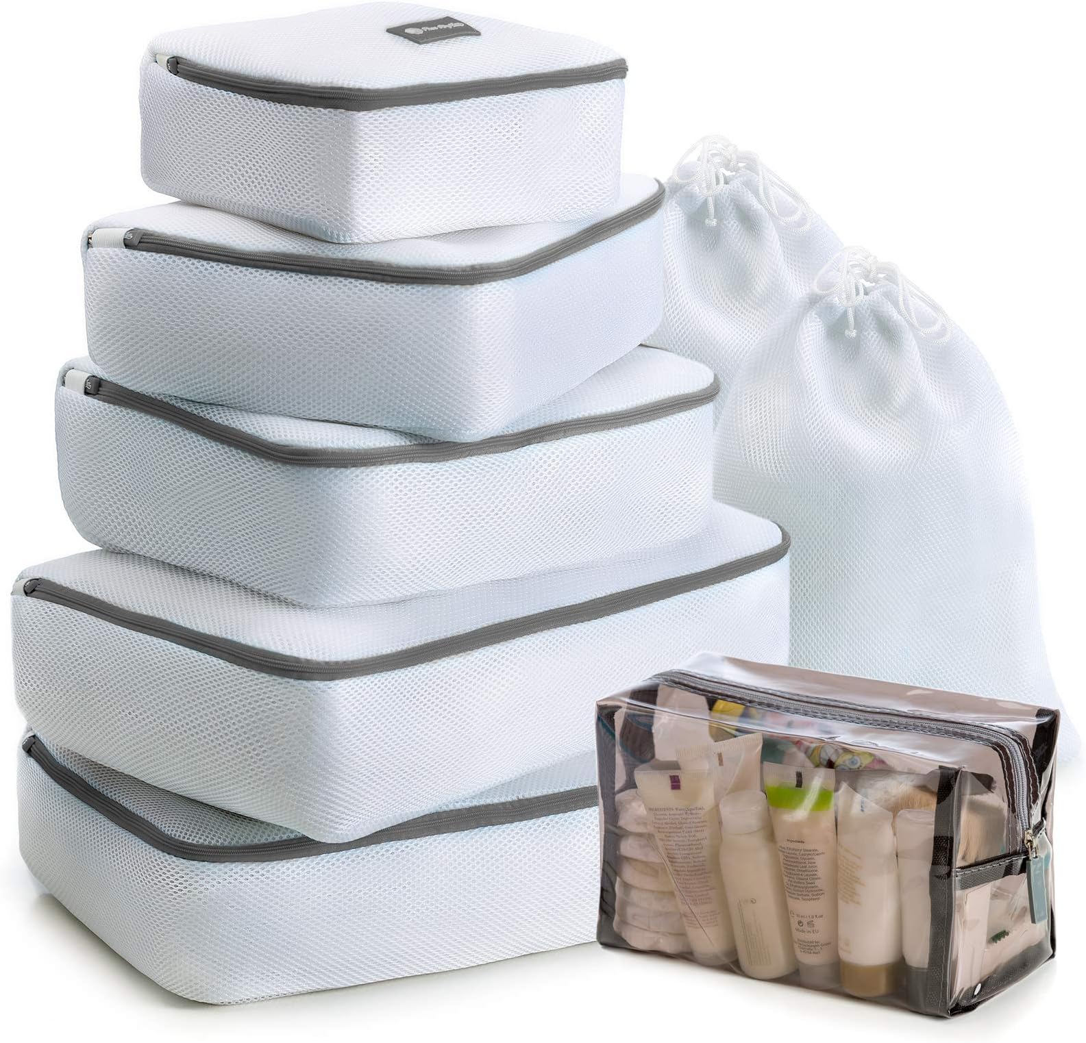Packing Cubes for Travel Set of 8 Pieces Practical Laundry Cubes Small Medium & Large Luggage Compression Packing Cube set Ultralight Suitcase Packing Cubes Organizers
