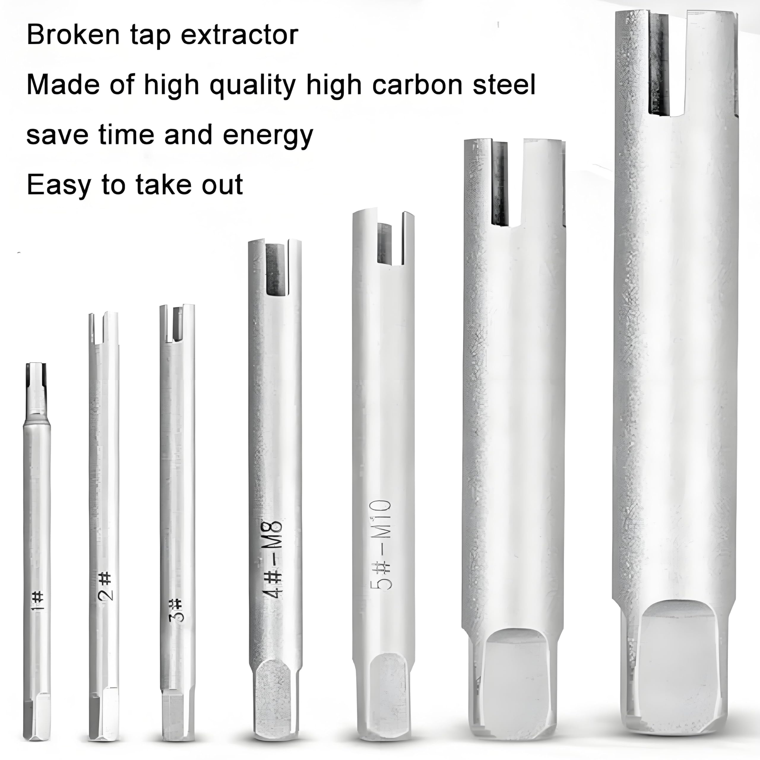 Juego de extractores de grifos para quitar tornillos y pernos pelados, herramientas de acero de grado industrial para trabajos de reparación del hogar