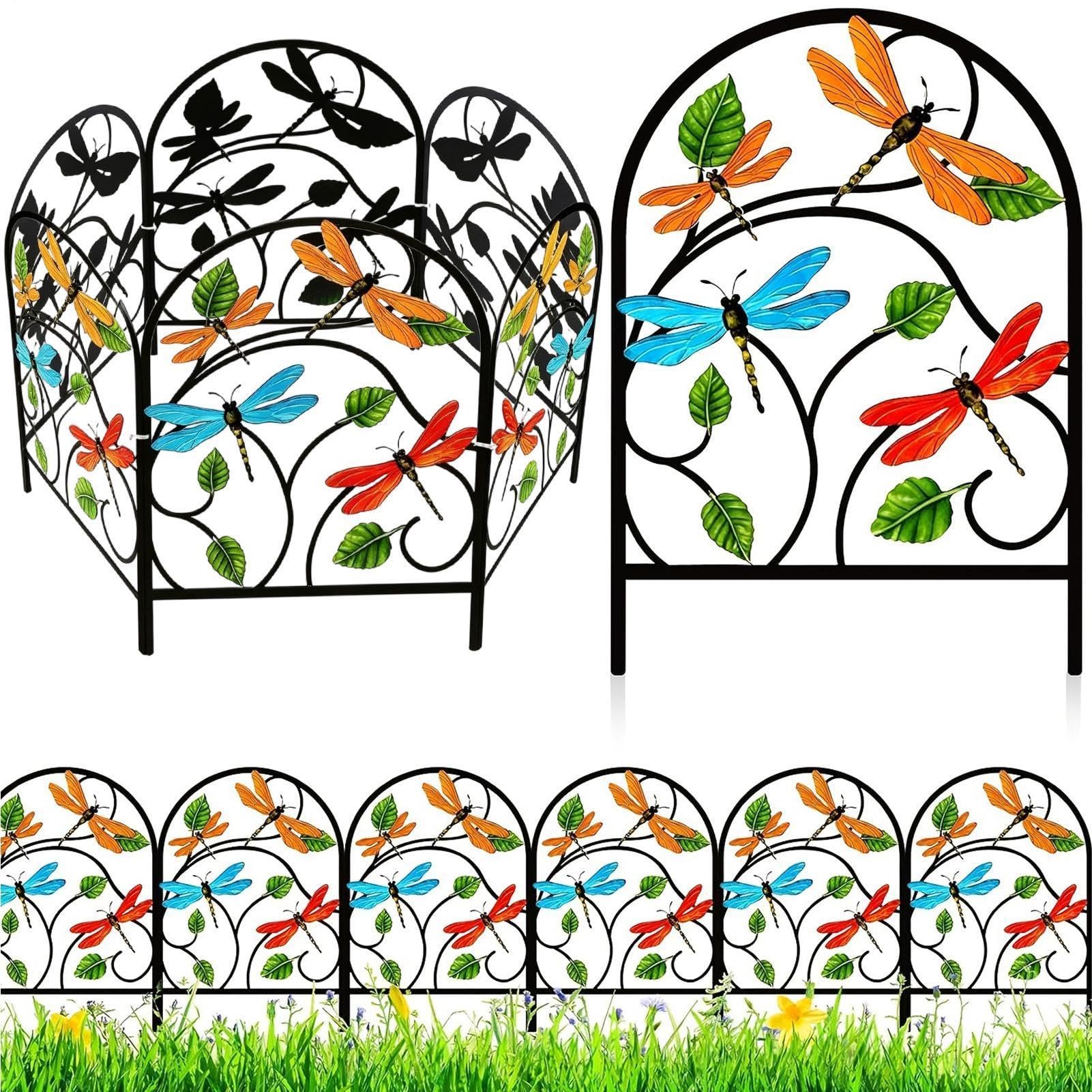 Recinzione da giardino Decorativa Recinzione Animale In Metallo Ad Per | 6 Pezzi Recinzione Bordatura Per Cortile E Aiuola Per giardino cortile