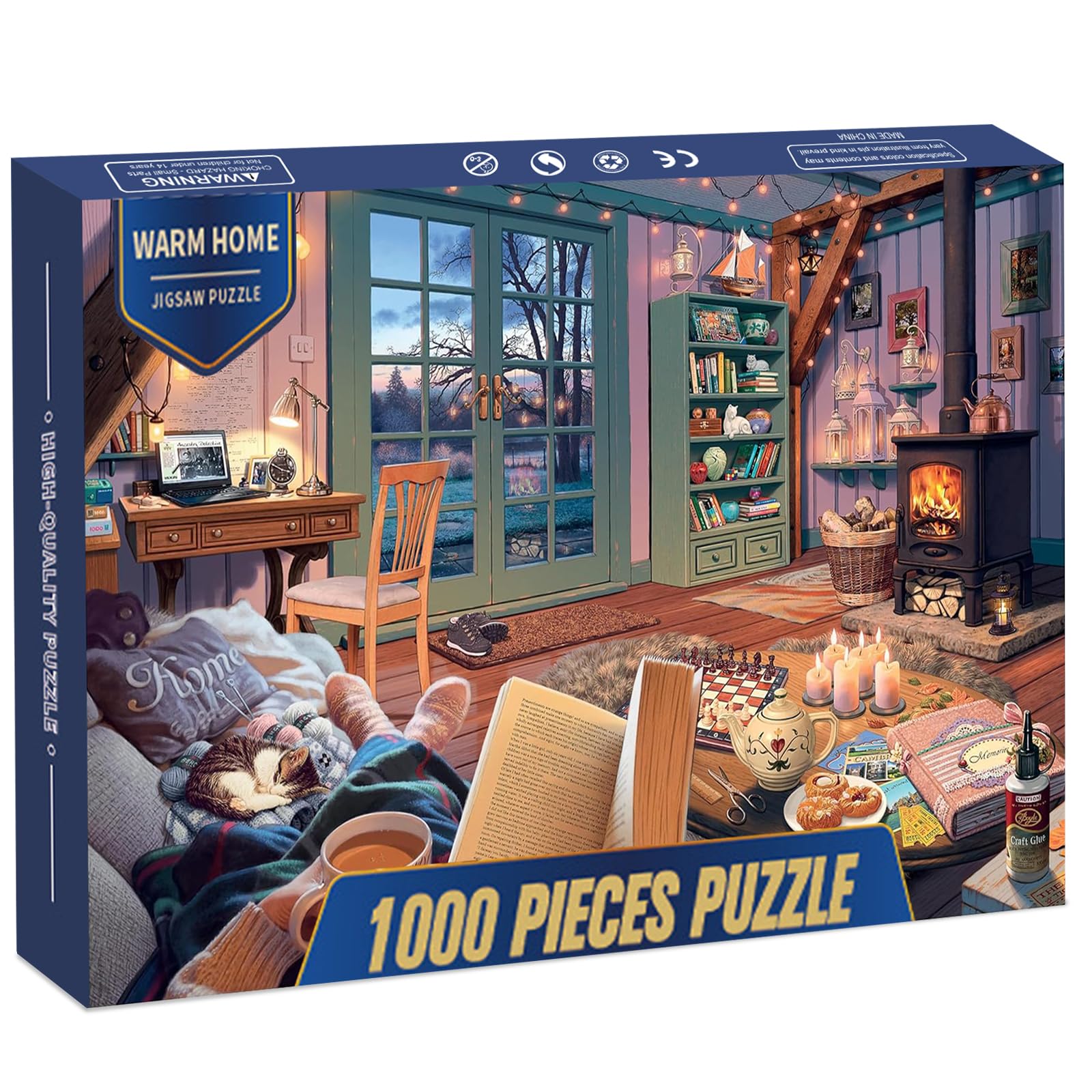 Boloshine 1000 Piece Jigsaw Puzzles for Adults Sustainable Puzzle for Teenagers Gifts Classic Brain Challenge Jigsaw Puzzle - Image 2