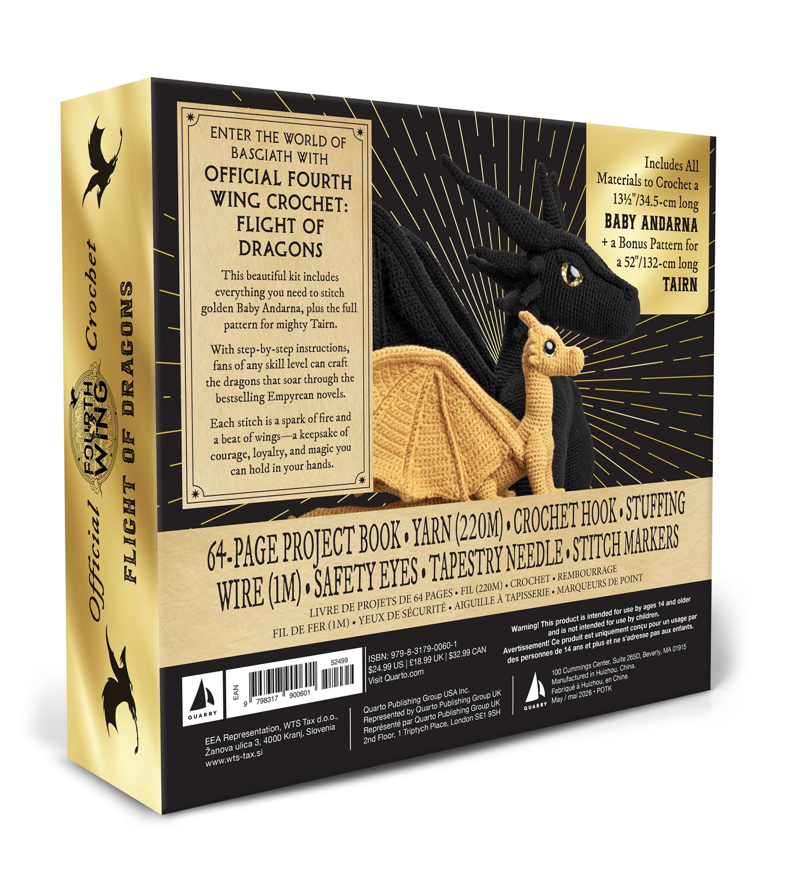 Official Fourth Wing Crochet: Flight of Dragons: Crochet Your Own Baby Andarna Plus a Bonus Pattern for Tairn - Based on the Award-Winning Empyrean Series