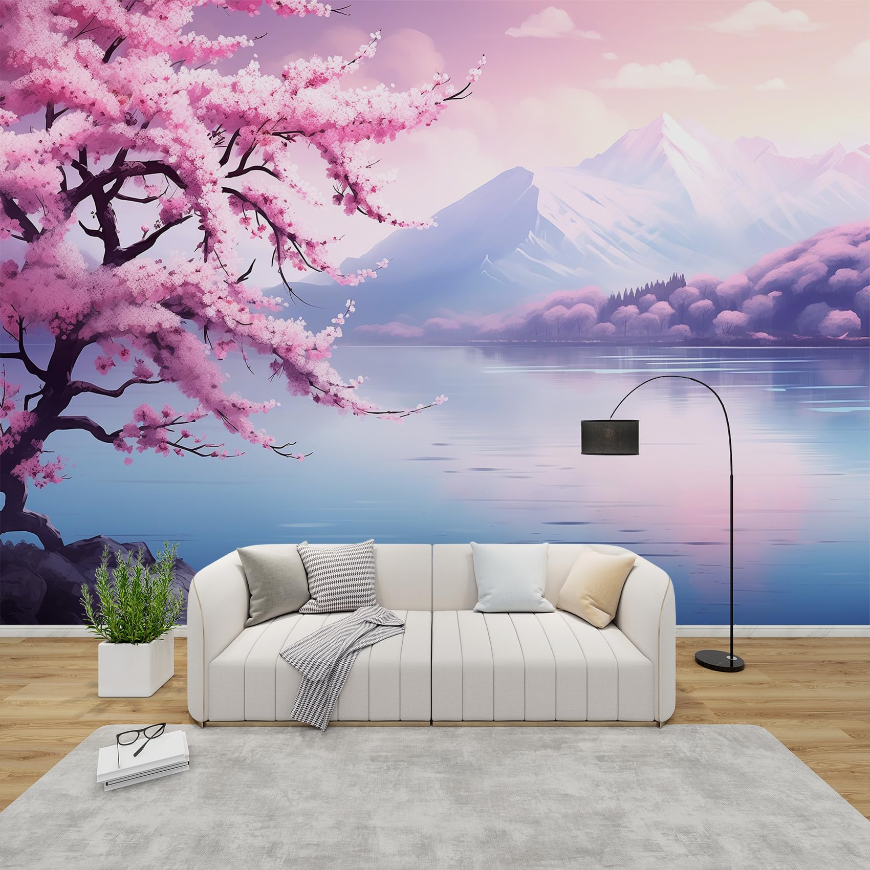Papier peint panoramique japonais Mont Fuji 350x256 cm pour salon