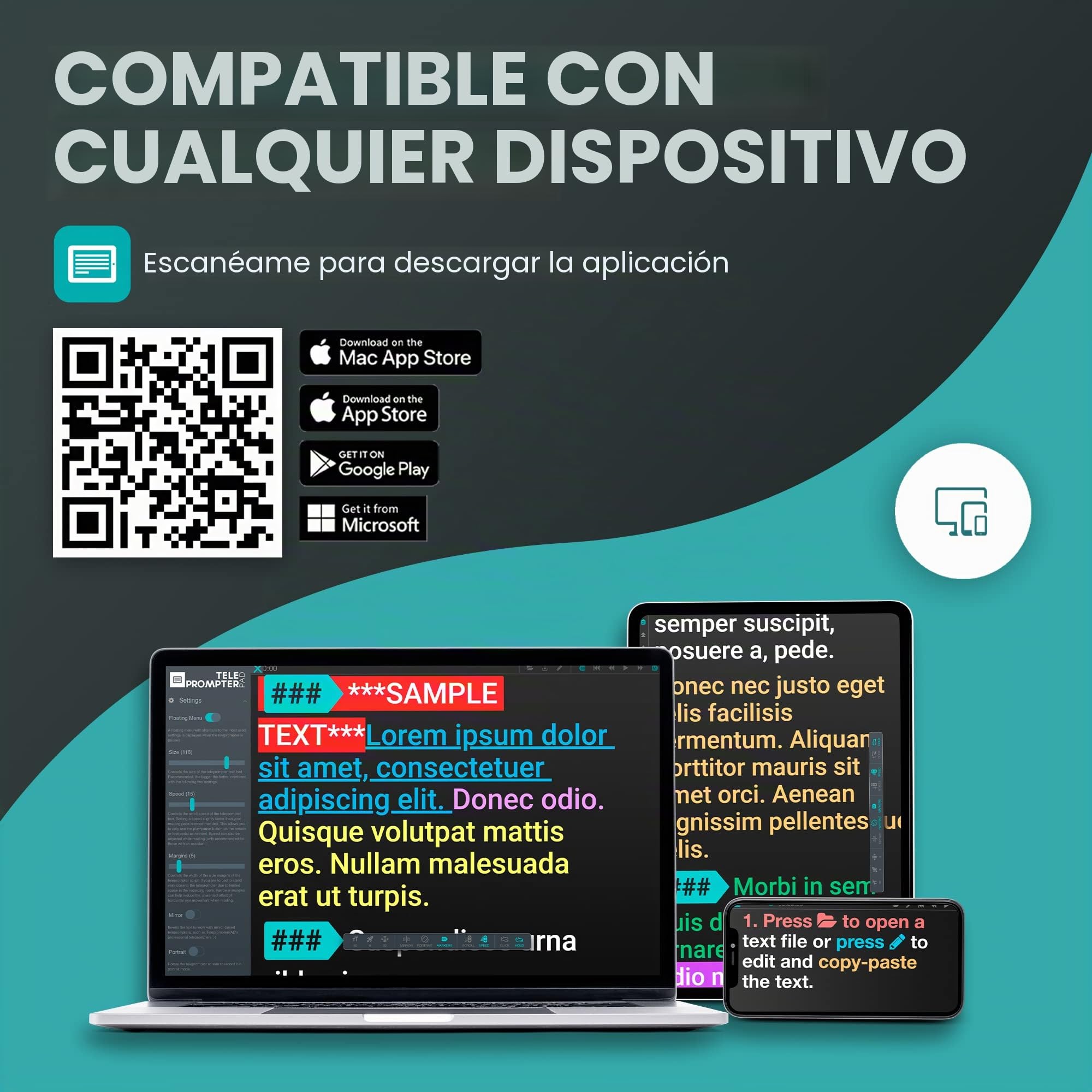 iLight Pro 14" Teleprompter iPad Tablet Prompter de Vídeo con Mando App Teleprompter y Maleta Beam Splitter Autocue Telepronter DSLR iPhone Compatible con Apple Android Mac Win