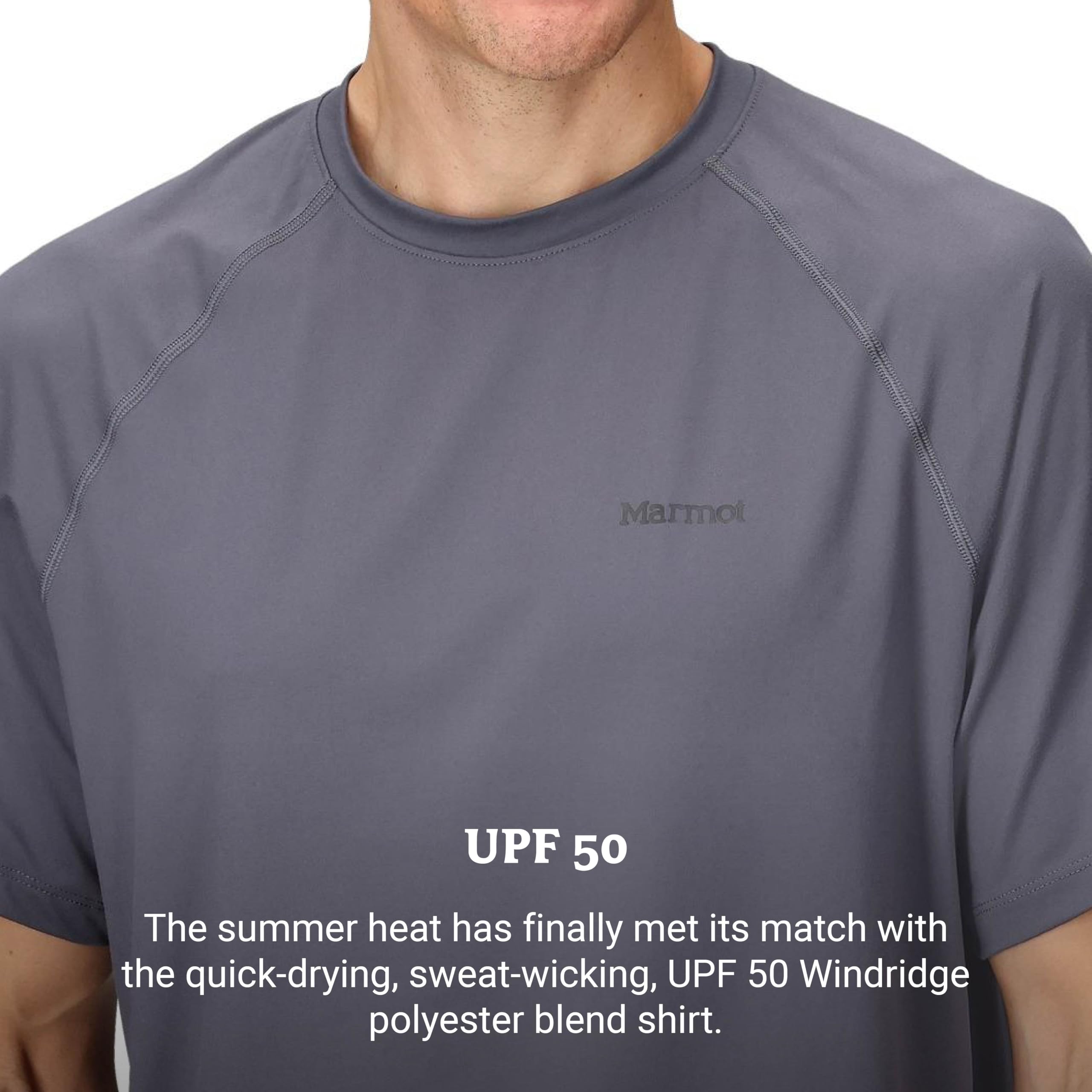 Marmot Windridge SS Camiseta Funcional Transpirable, Camiseta de Deporte Manga Corta, Camiseta de Fitness Secado rápido Hombre (Pack de 1)