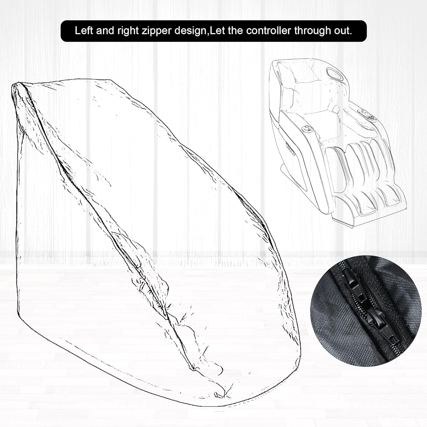 Massage Chair Cover,Massage Chair Cover Protector,Zero Gravity Chair Cover Waterproof and dustproof cover,Pet, Cat and Dog Scratch Cover Removable Protective Cover, Storage, Machine Washable