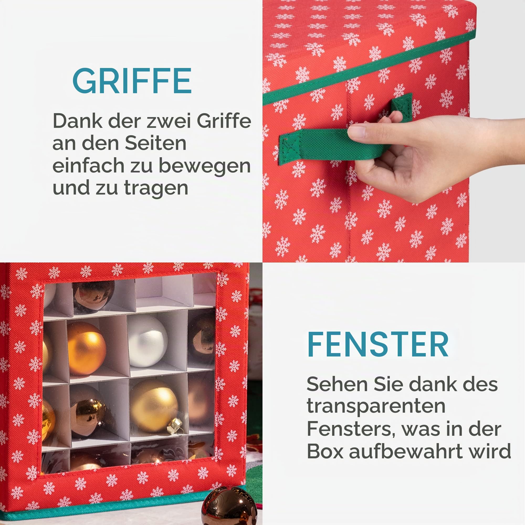 weihnachtskugeln aufbewahrung diy Navaris für - Weihnachtskugel Aufbewahrung mit 64 Fächer - Aufbewahrungsbox für Weihnachtskugeln mit Deckel Gaskartusche Farbe:mocca tja : r/tja