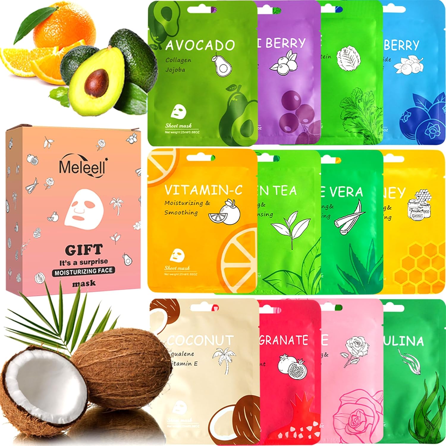 12 Pack Collagen Face Masks Skincare Bulk,Hydrating Spa Face Mask for Sensitive Skin,Sheet Mask for Skin Care, Facial Mask Sets Gifts for Women/Teen Girls/Kids 12 Pack Collagen Face Masks Skincare Bulk,Hydrating Spa Face Mask for Sensitive Skin,Sheet Mask for Skin Care, Facial Mask Sets Gifts for Women/Teen Girls/Kids