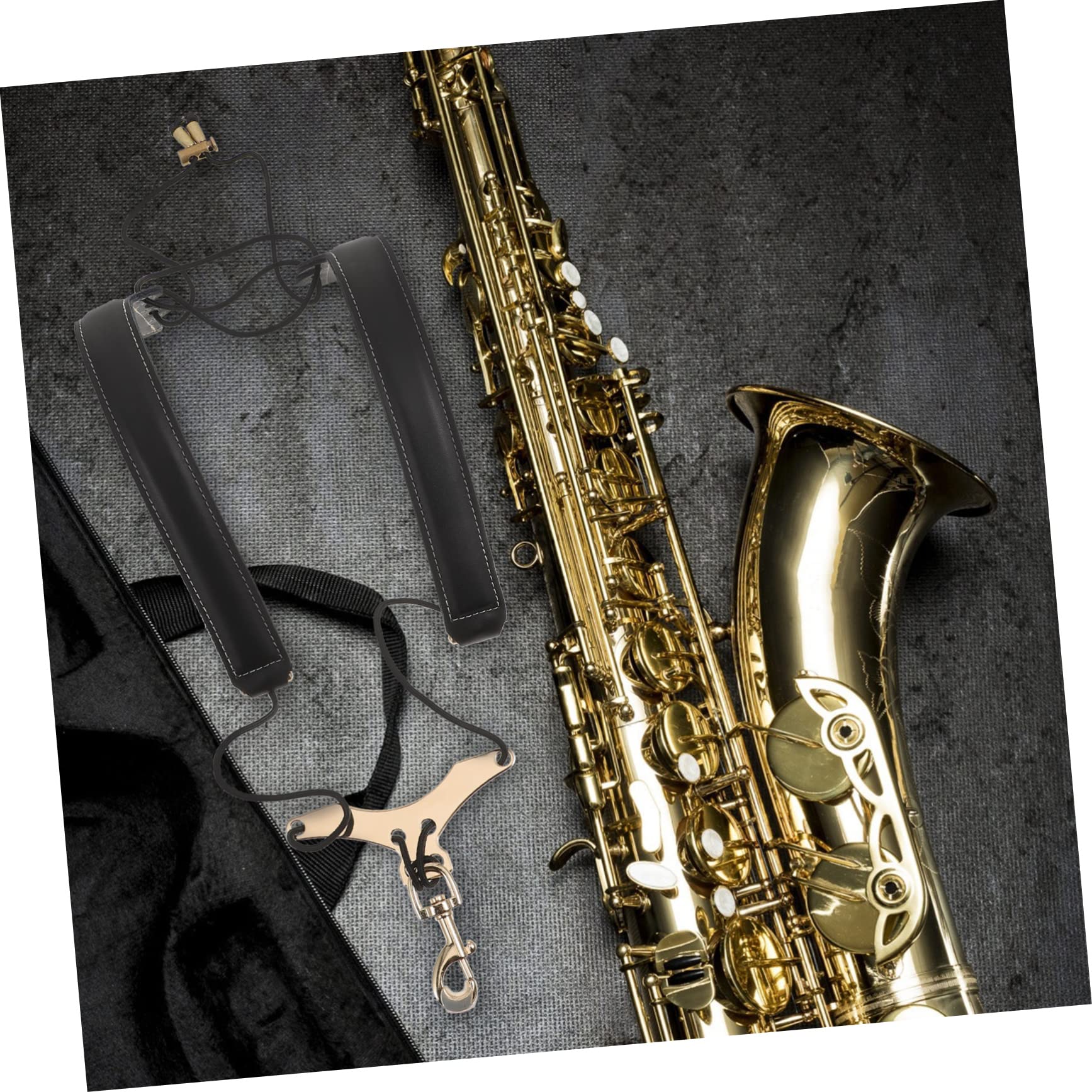 TOYANDONA Tracolla per Sassofono in Materiale di Cintura per Sassofono Adatta Sassofonisti Professionisti Giovani e Principianti Design Ergonomico per Comfort e Supporto
