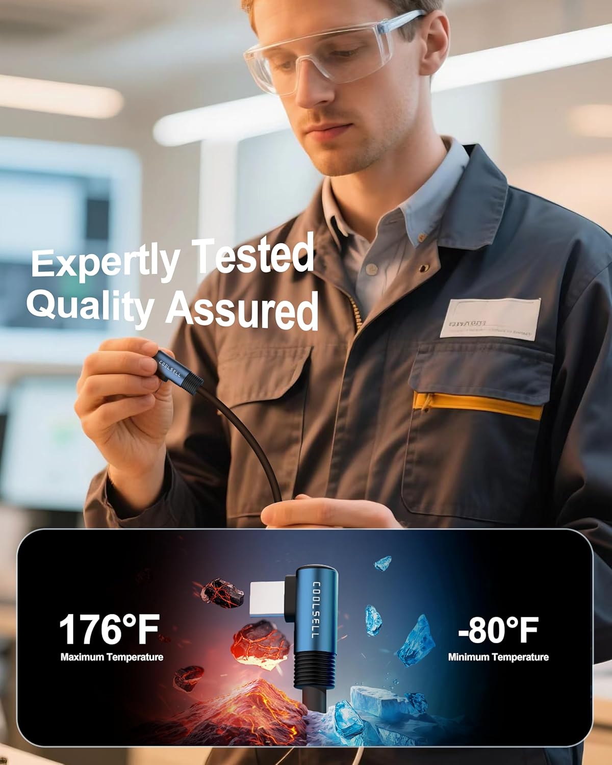 Short USB C to USB C Cable Right Angle 6 inch 3 Pack, Silicone 60W Fast Charging Cord Type-C Compatible with iPhone 16/15 Samsung Galaxy S23 S22 Google Pixel, iPad for Power Bank/Car/Travel - Image 4