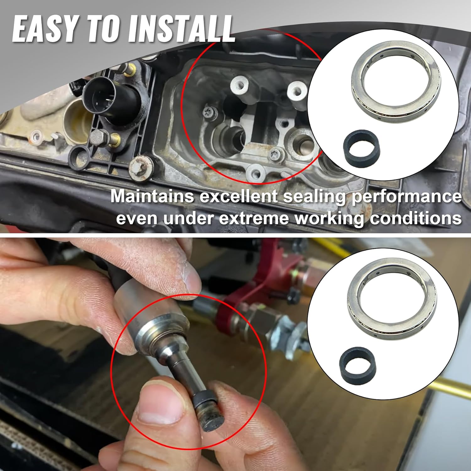 13537591006 13537577649 Fuel injector Gasket Ring & Element Seal Kit Fit for BMW 135i E88 E82 228i 228iX F22 F23 M235i M235iX M240i M240iX X1-X6 ALPINA 2009-2019
