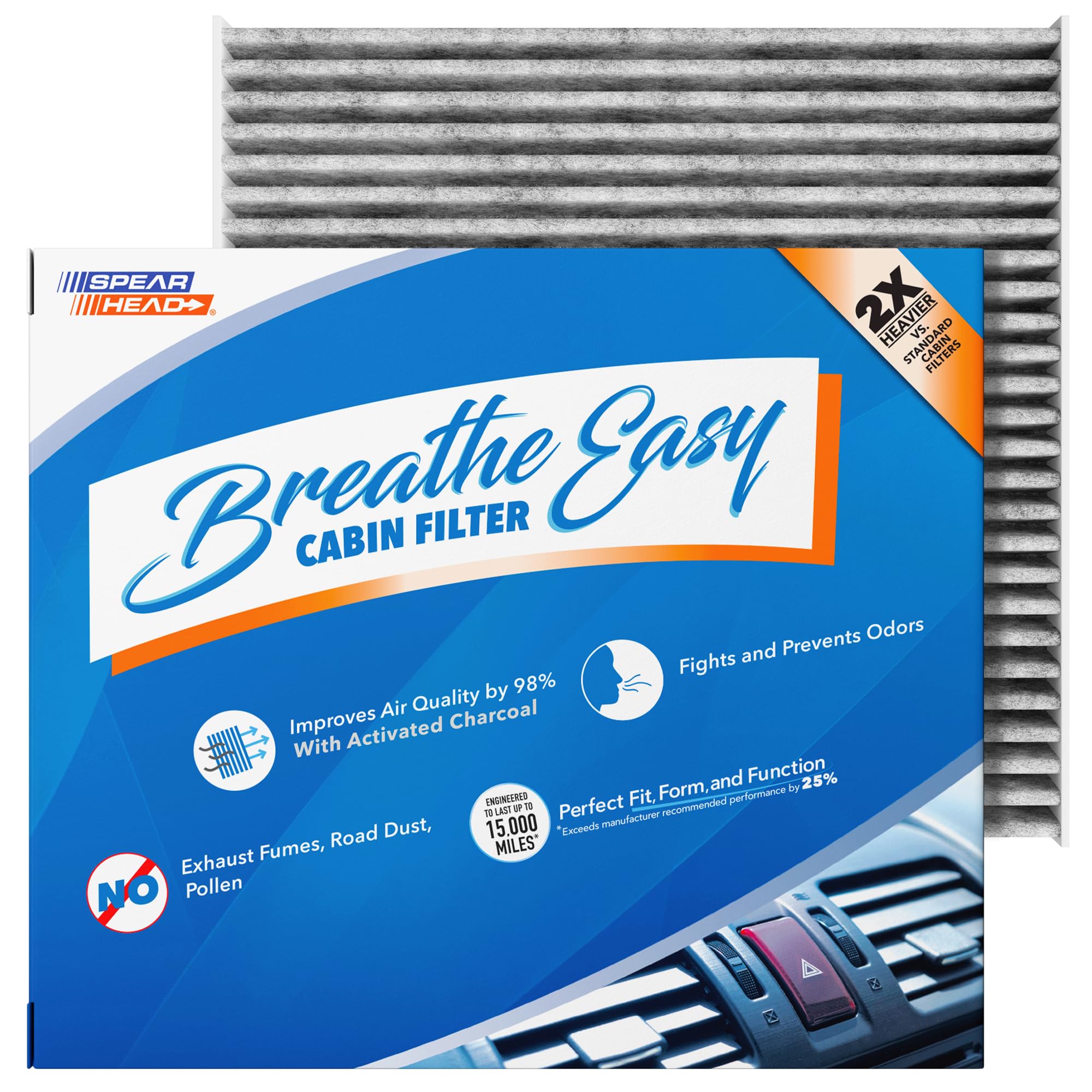 Spearhead Odor Defense Breathe Easy AC &amp; Heater Cabin Air Filter (BE-237)