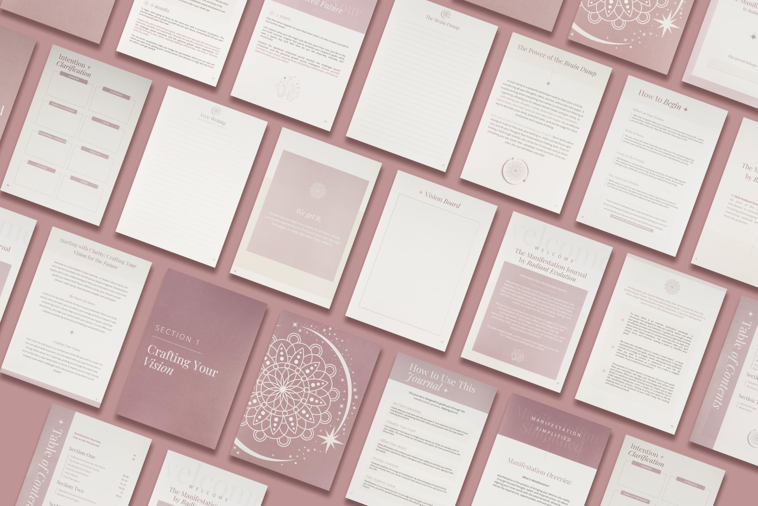 Manifestation Journal for Women - 12- Week Self Care Journal w/Vision Board, 100 Digital Affirmation Cards, Gratitude Prompts & Goal Setting, Meditation - Image 8