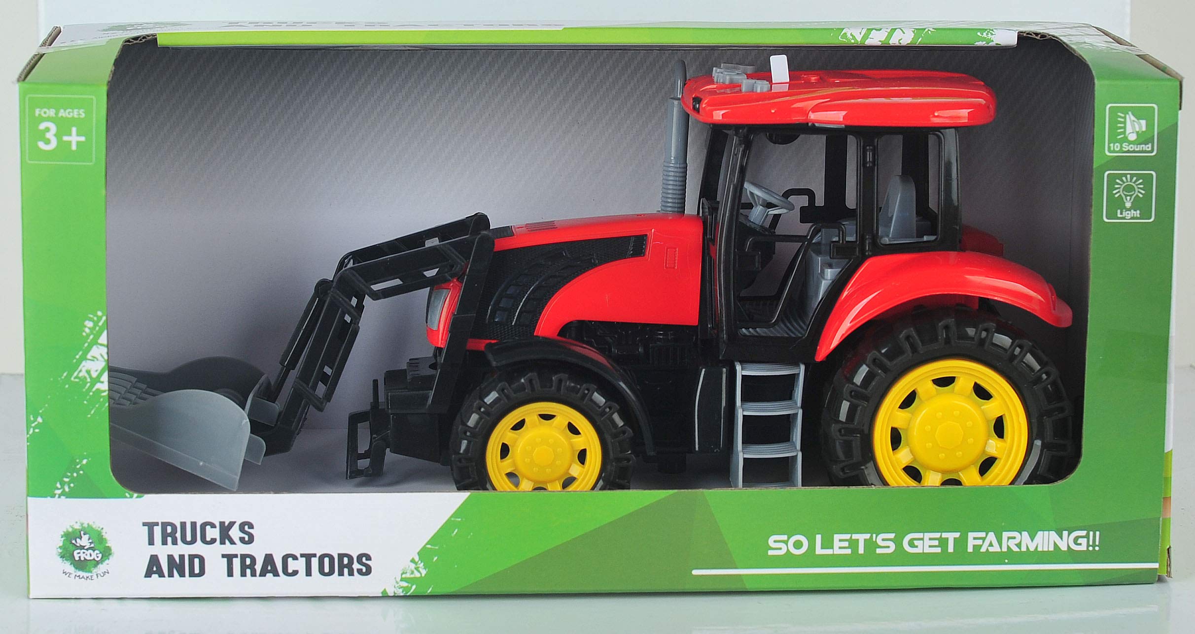 Frog Earth Moving Tractor Medium, Touch Control Method - Red, Kids