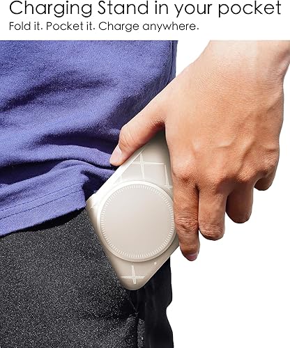 Miniatura 2 de Estación de carga 3 en 1 para múltiples dispositivos, estación de carga inalámbrica de viaje, cargador plegable para iPhone 1615141312SE11X8, y