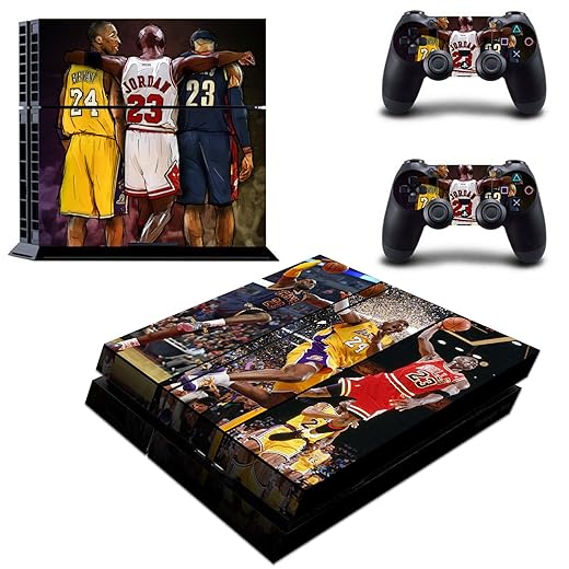 Vanknight PS4 Console Skin PS4 Controller Skins Basketball 3 Goat Video Game Console Vinyl Sticker Wrap Decal for Playstation