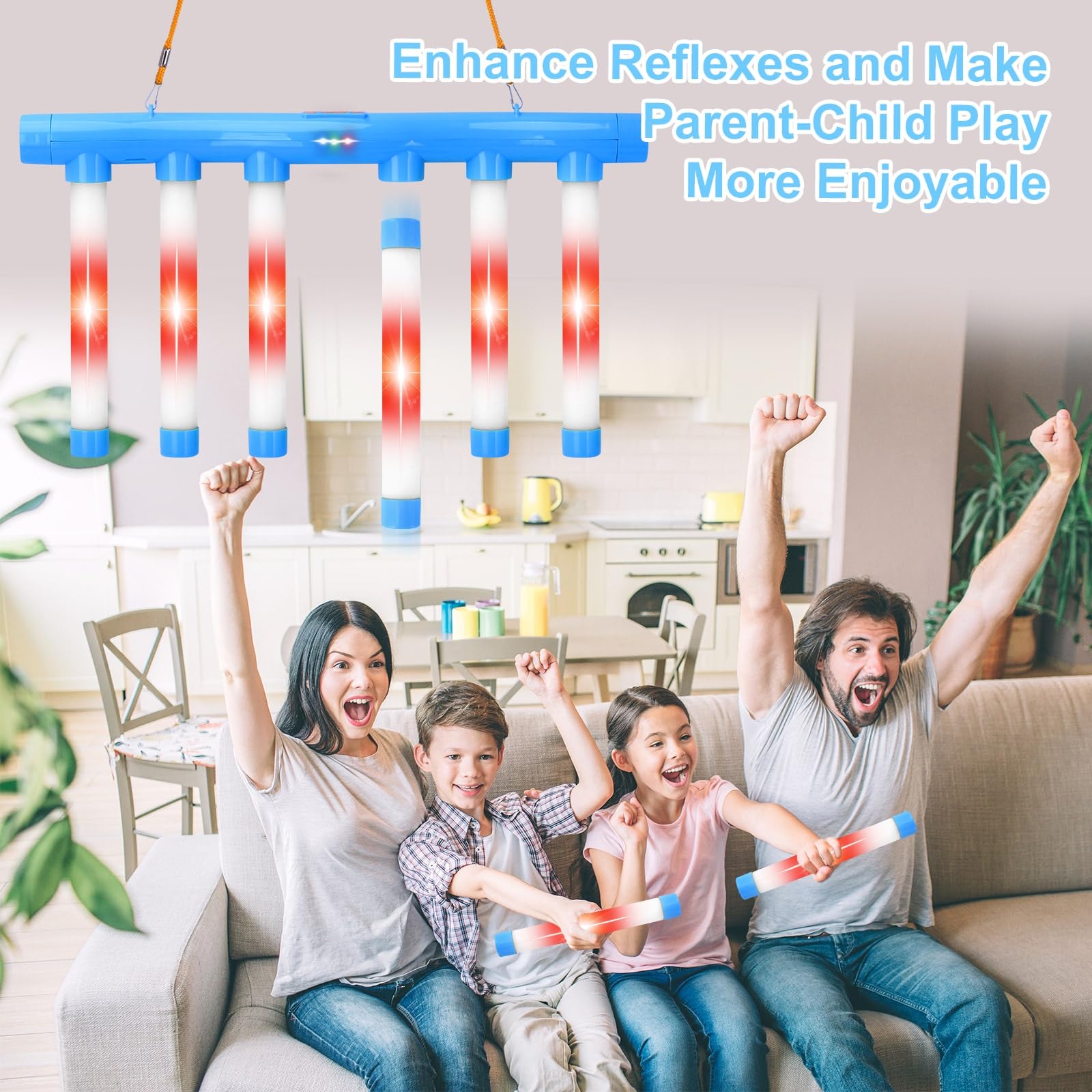 Jeu Reflex Challenge - Jeu De Réaction Avec Lumières Et Musique, 3 Niveaux, Charge USB, Jouet éducatif Pour Enfants